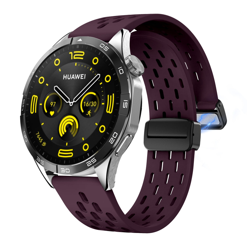 22 mm Quick Release magnetic buckle silicone watch band (LSMM-041)