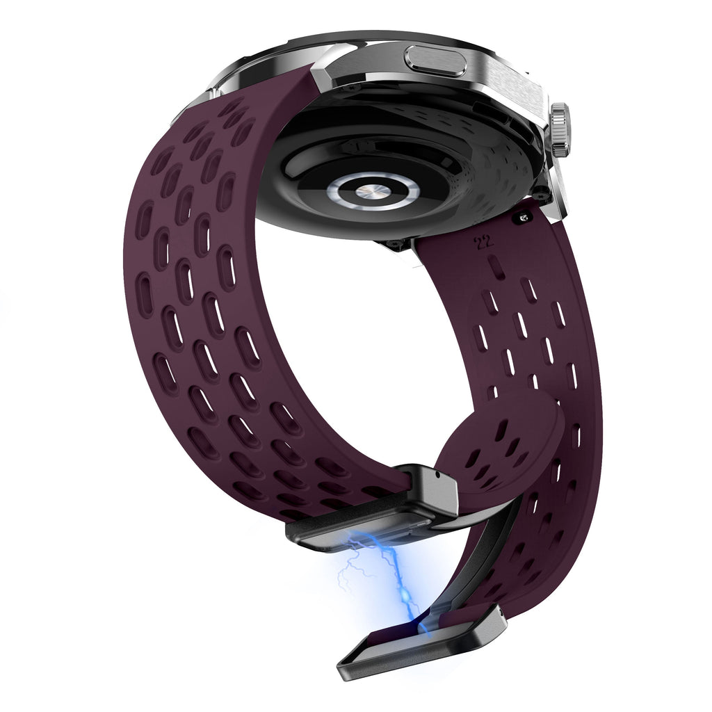 20 mm Quick Release magnetic buckle silicone watch band (LSMM-041)