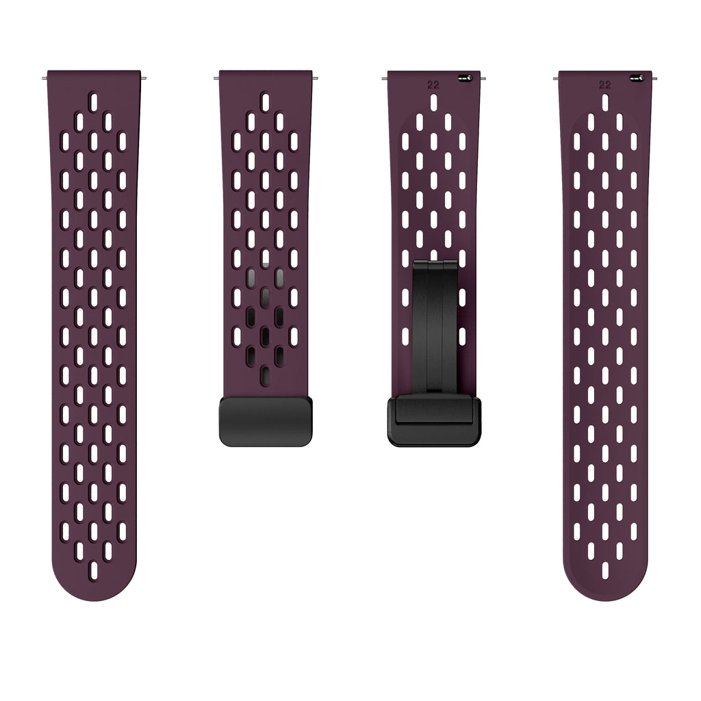 22 mm Quick Release magnetic buckle silicone watch band (LSMM-041)