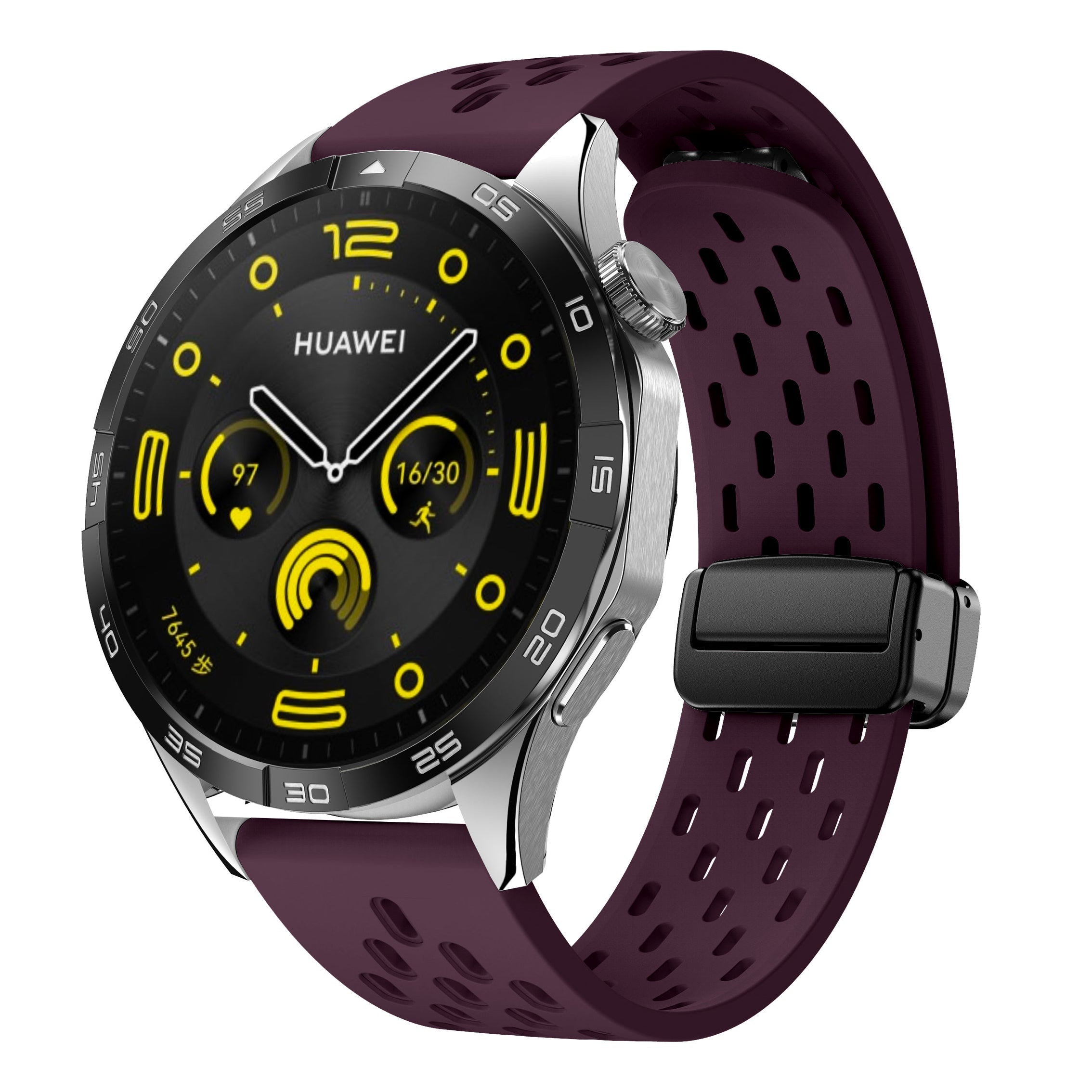 22 mm Quick Release magnetic buckle silicone watch band (LSMM-041)