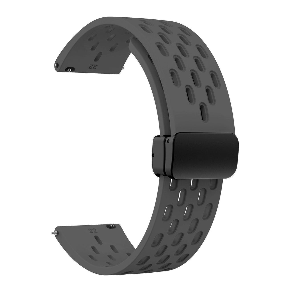 20 mm Quick Release magnetic buckle silicone watch band (LSMM-041)