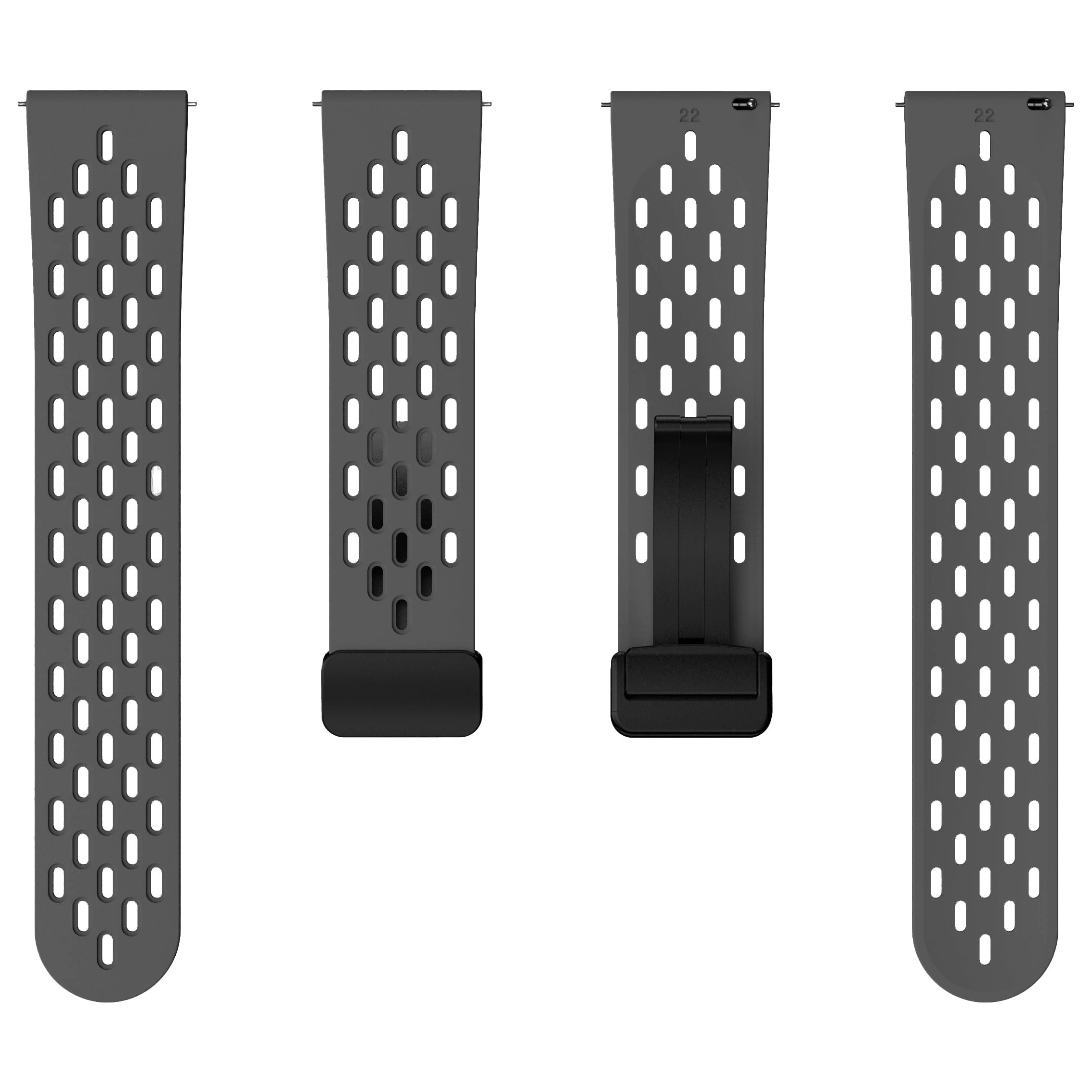 22 mm Quick Release magnetic buckle silicone watch band (LSMM-041)