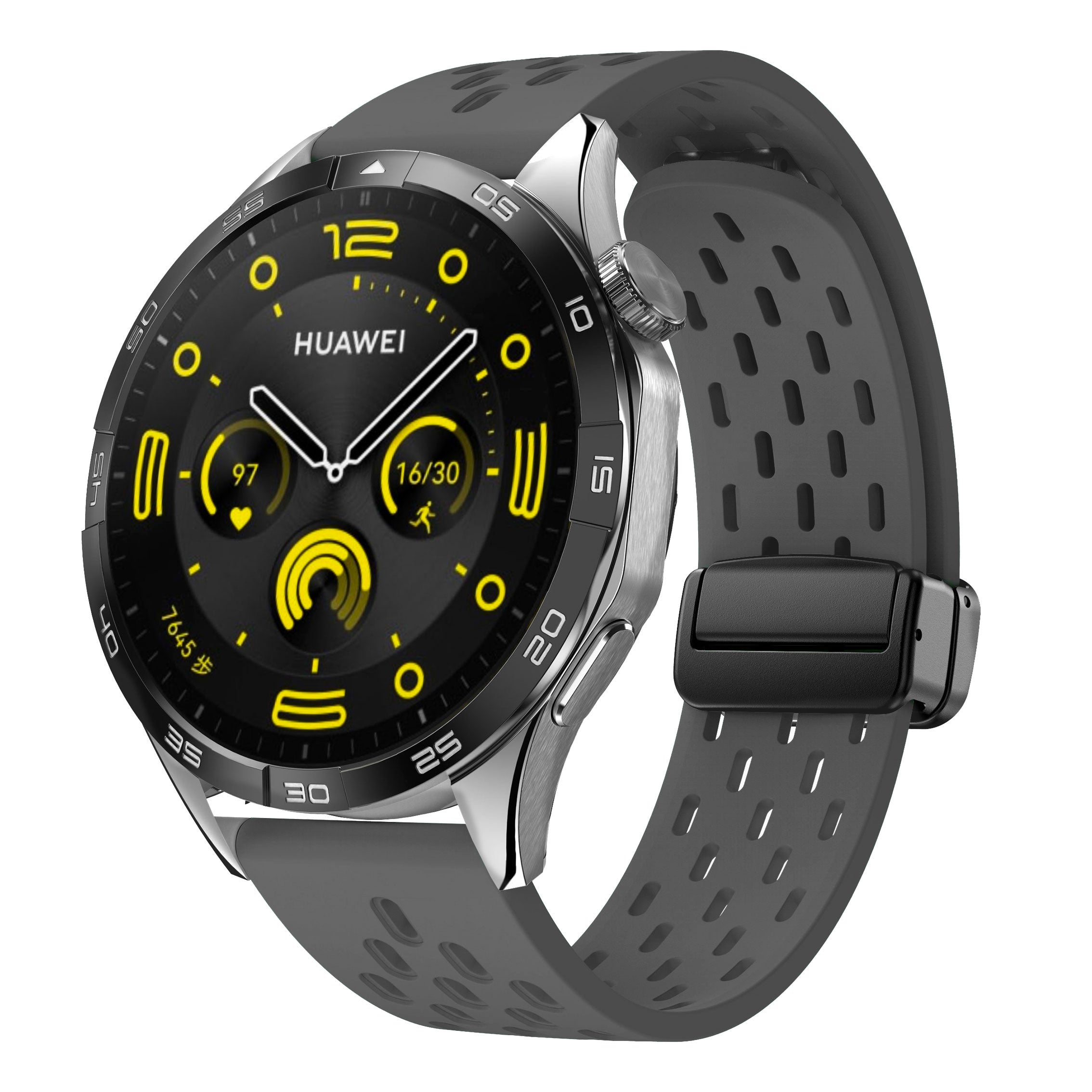 22 mm Quick Release magnetic buckle silicone watch band (LSMM-041)