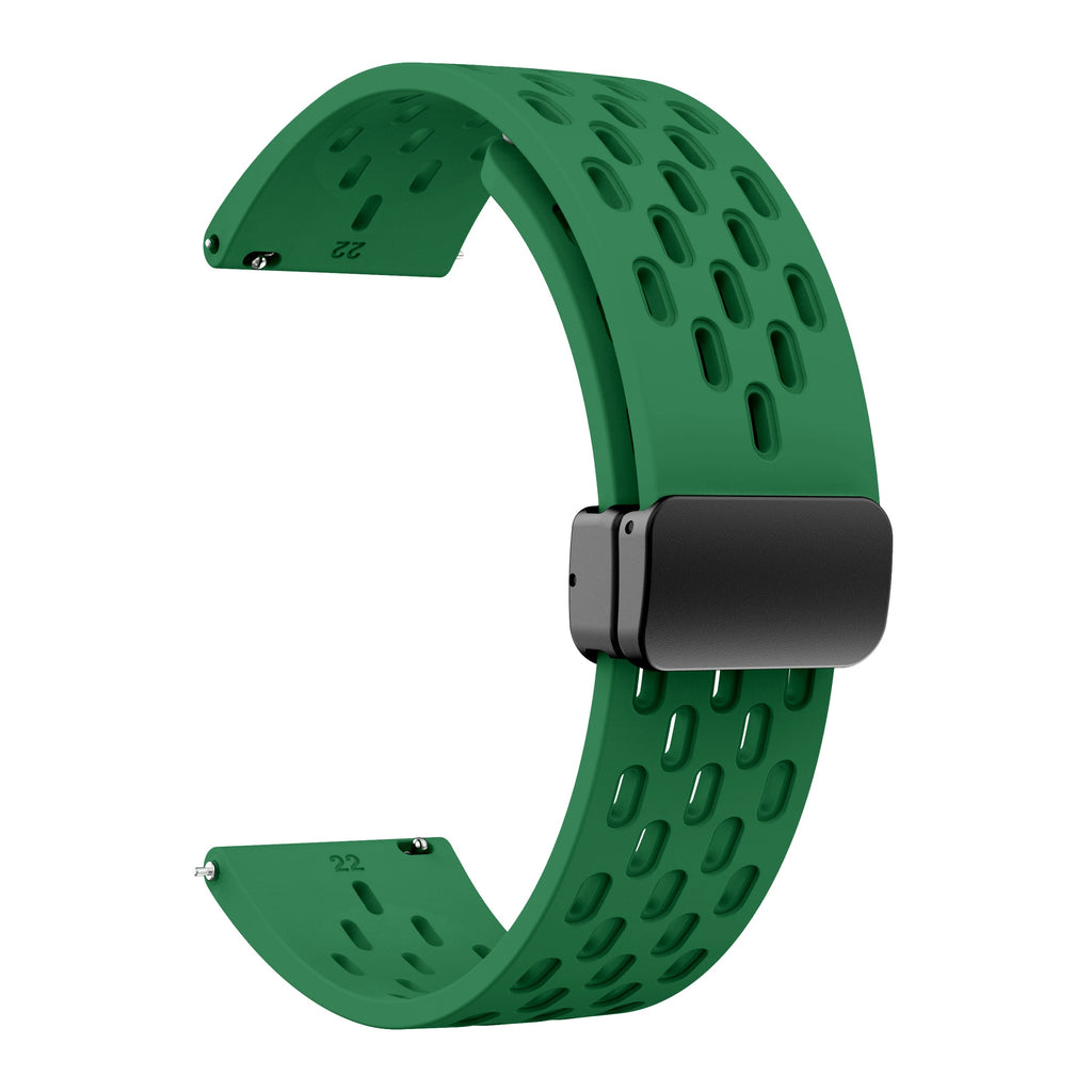 20 mm Quick Release magnetic buckle silicone watch band (LSMM-041)