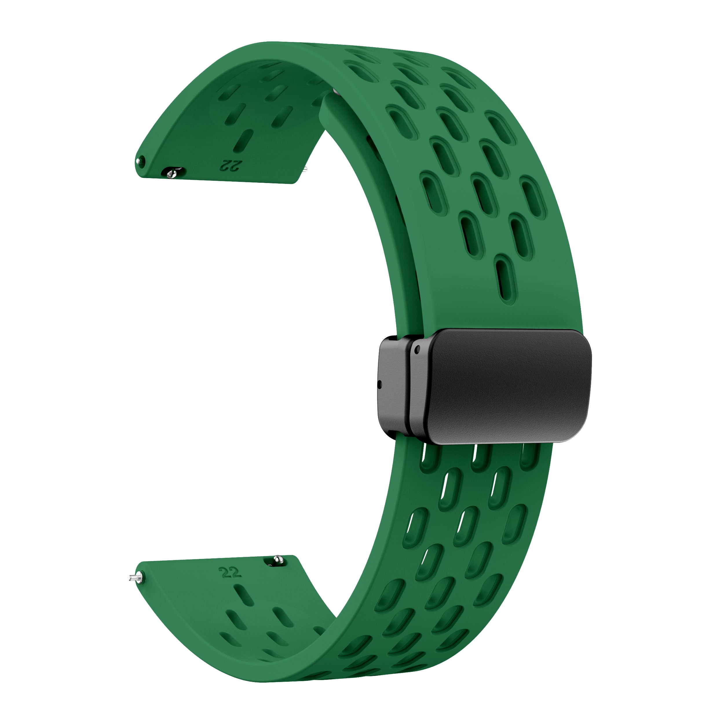 22 mm Quick Release magnetic buckle silicone watch band (LSMM-041)