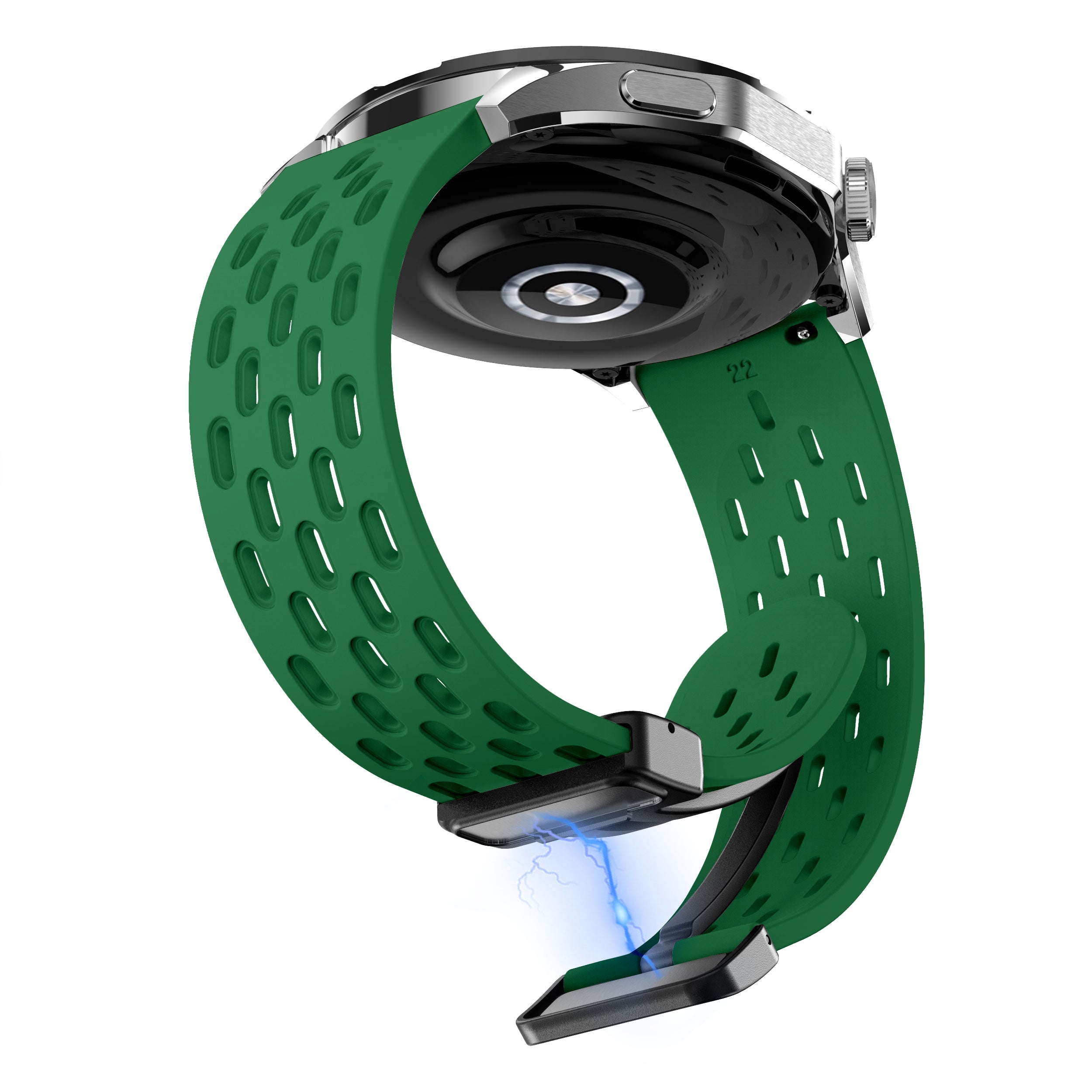20 mm Quick Release magnetic buckle silicone watch band (LSMM-041)