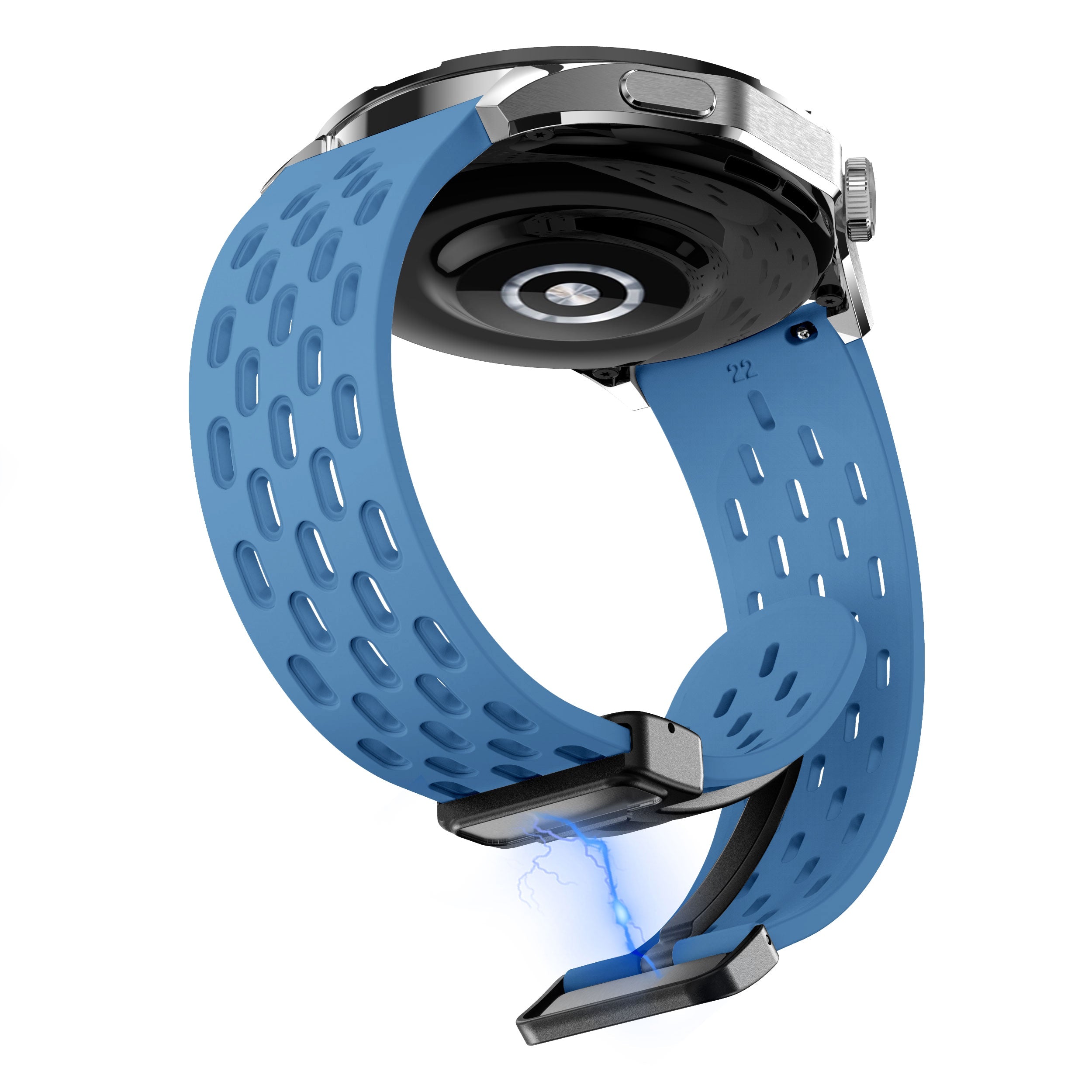18 mm Quick Release magnetic buckle Silicone watch band (LSMM-041)
