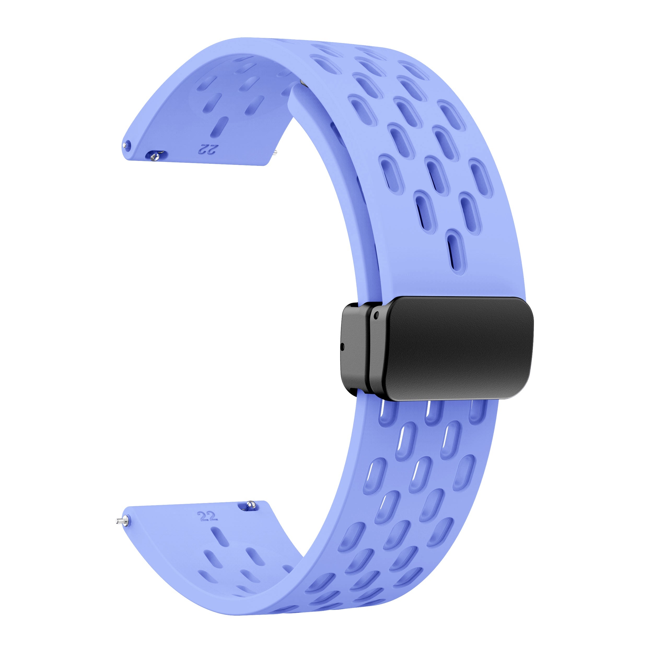 22 mm Quick Release magnetic buckle silicone watch band (LSMM-041)