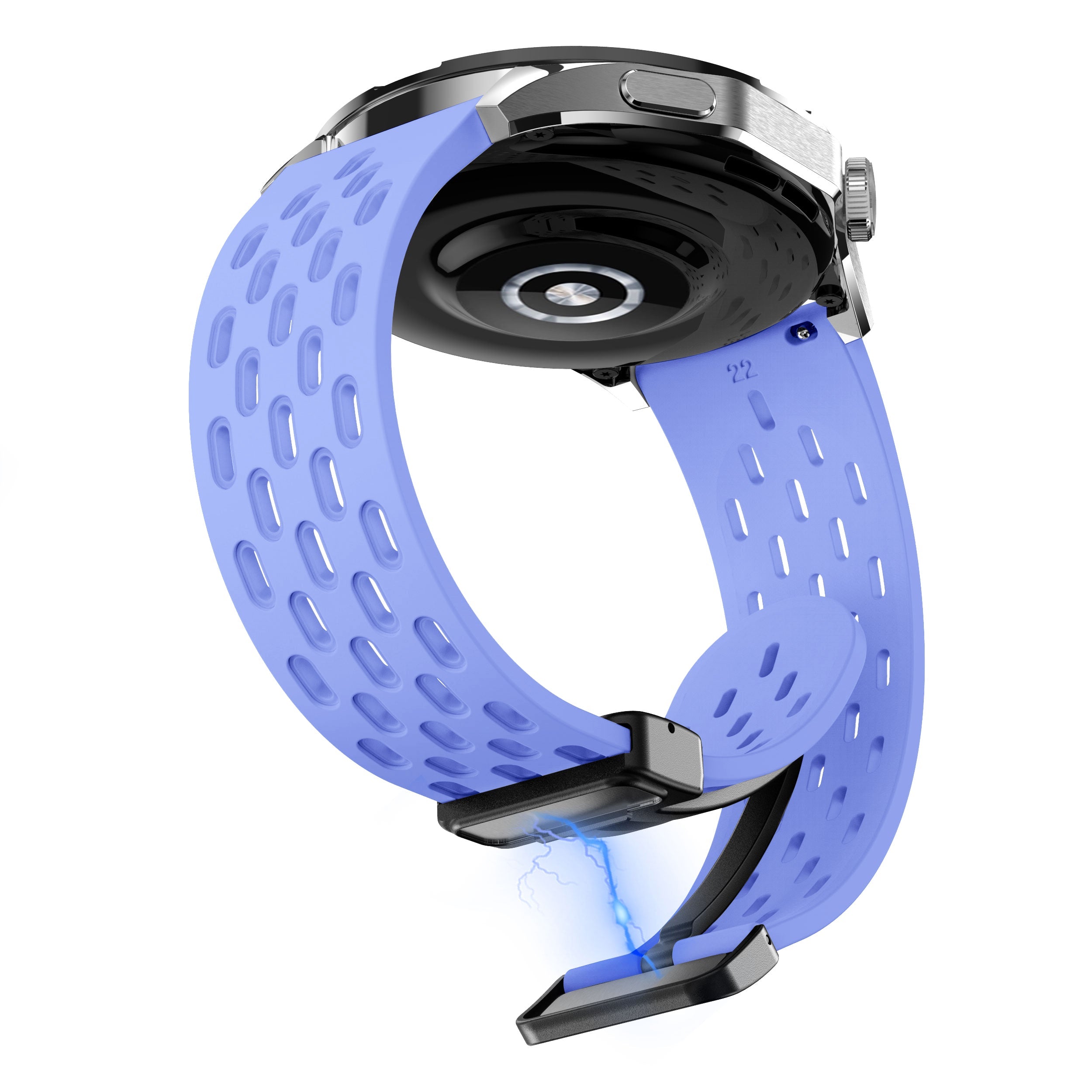 18 mm Quick Release magnetic buckle Silicone watch band (LSMM-041)