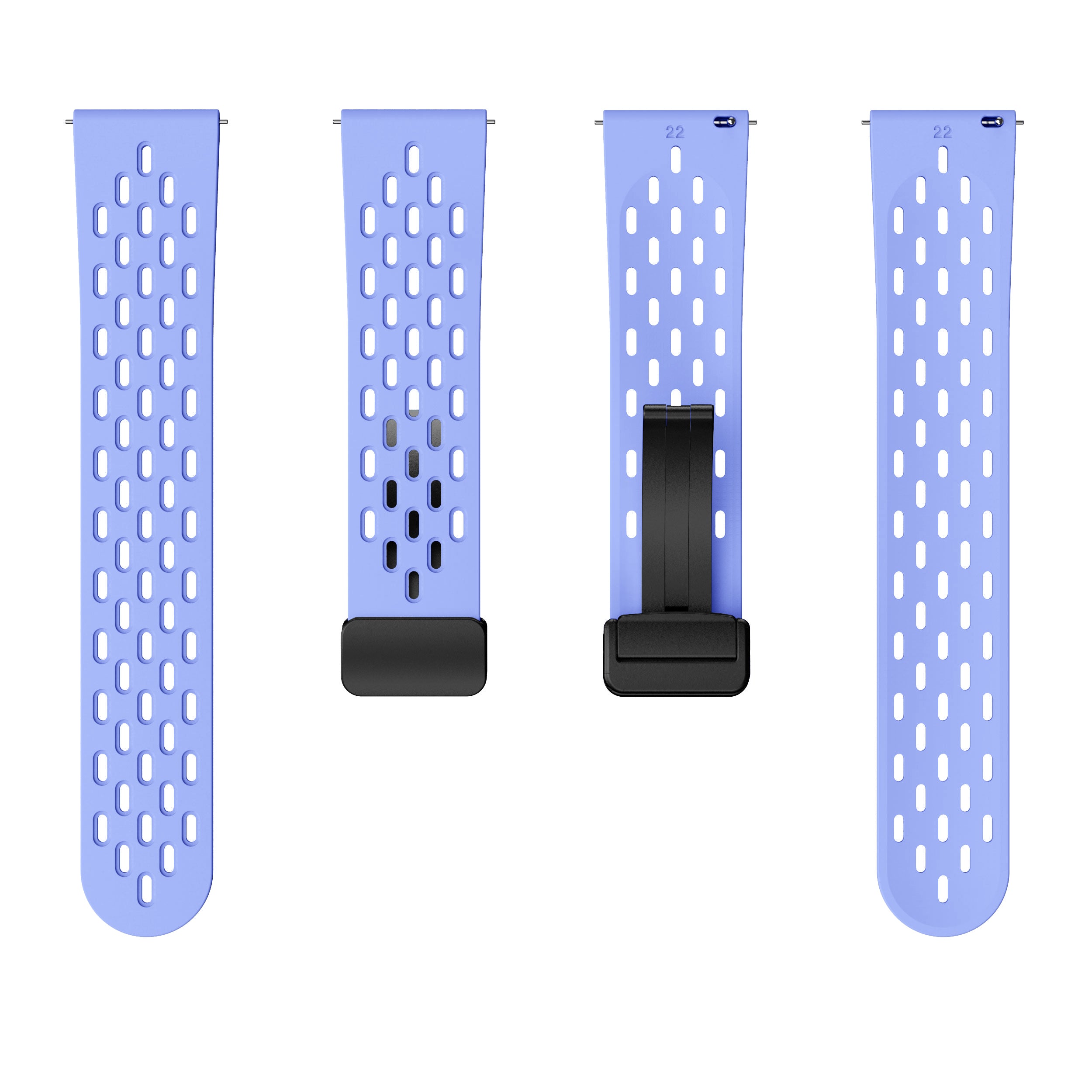 20 mm Quick Release magnetic buckle silicone watch band (LSMM-041)