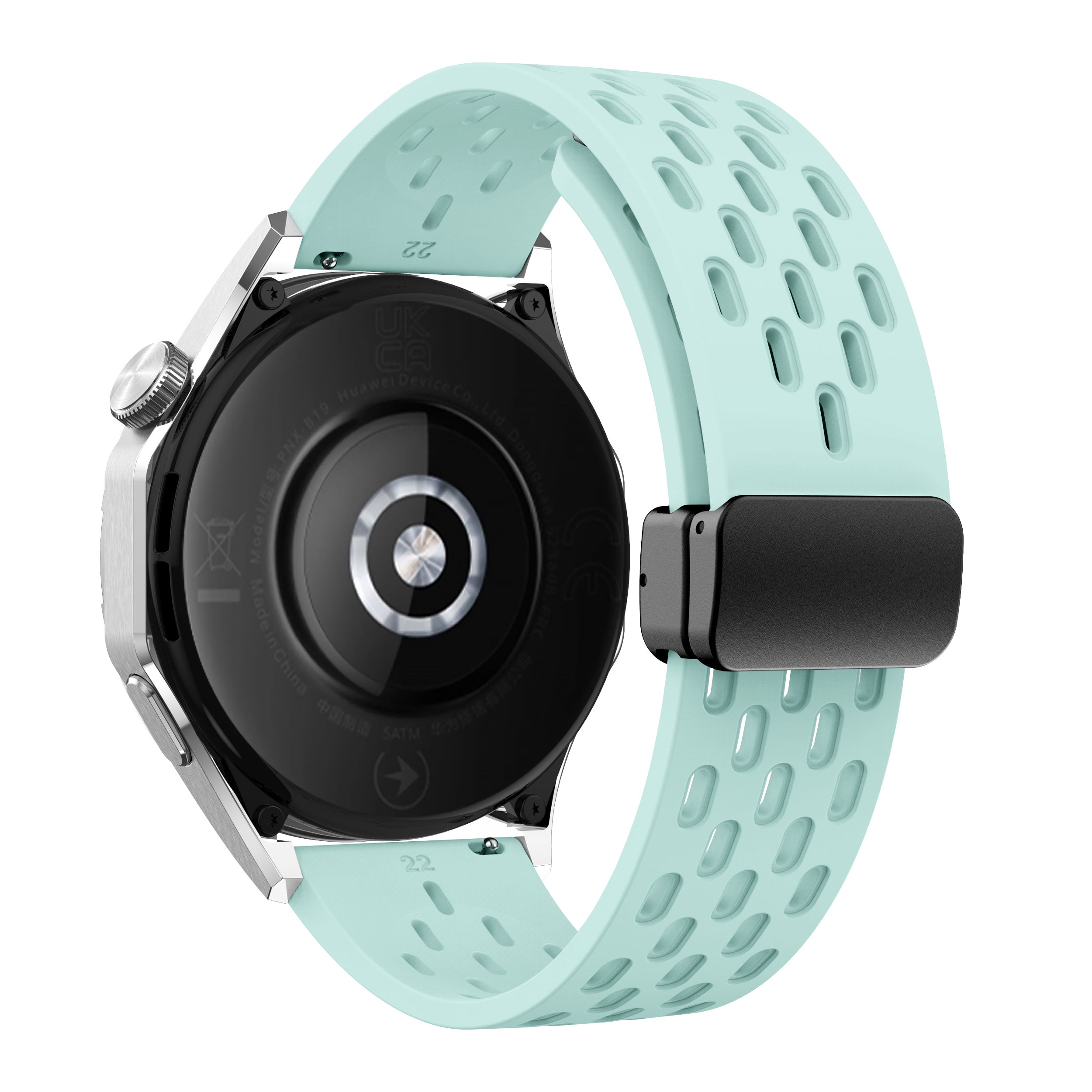 22 mm Quick Release magnetic buckle silicone watch band (LSMM-041)