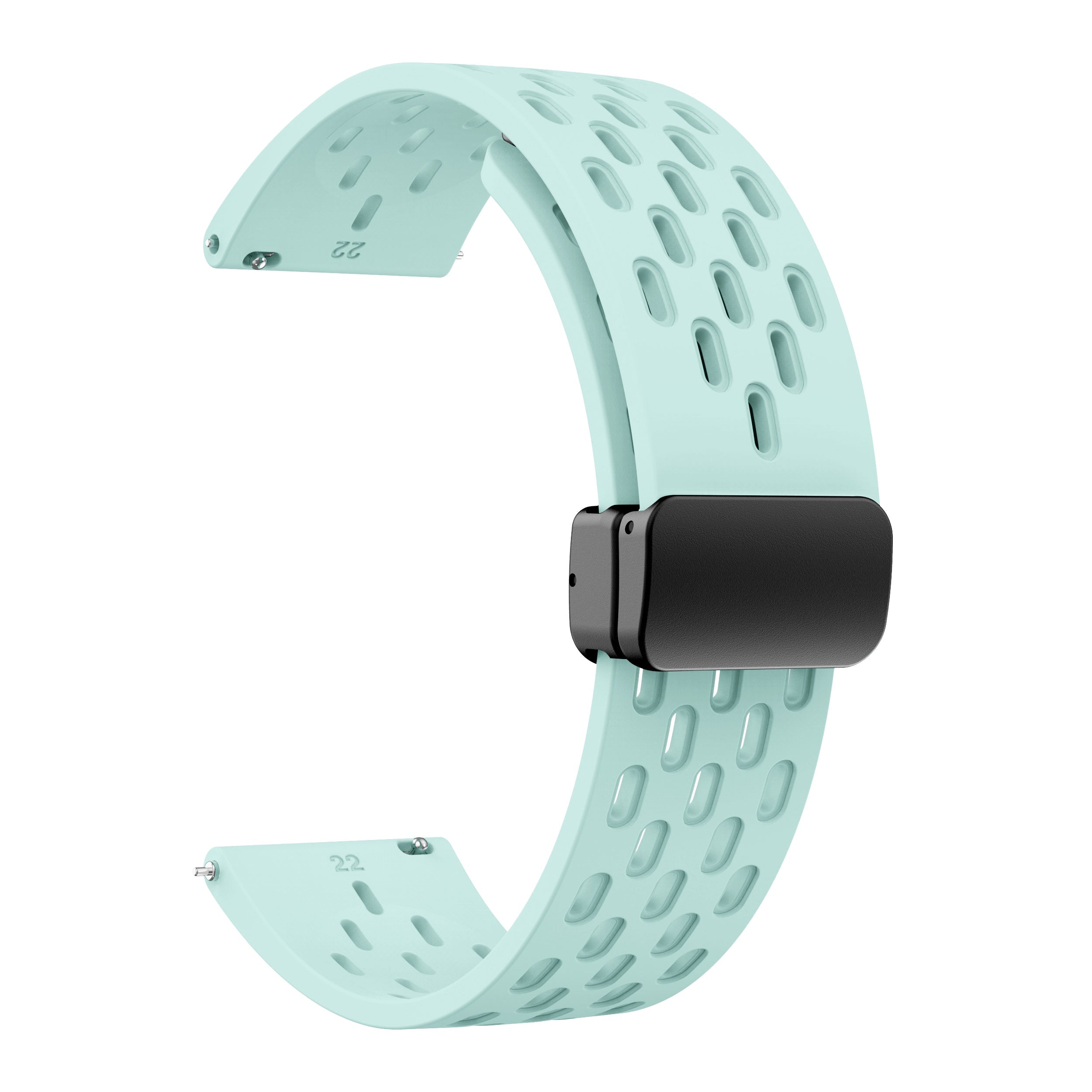 20 mm Quick Release magnetic buckle silicone watch band (LSMM-041)