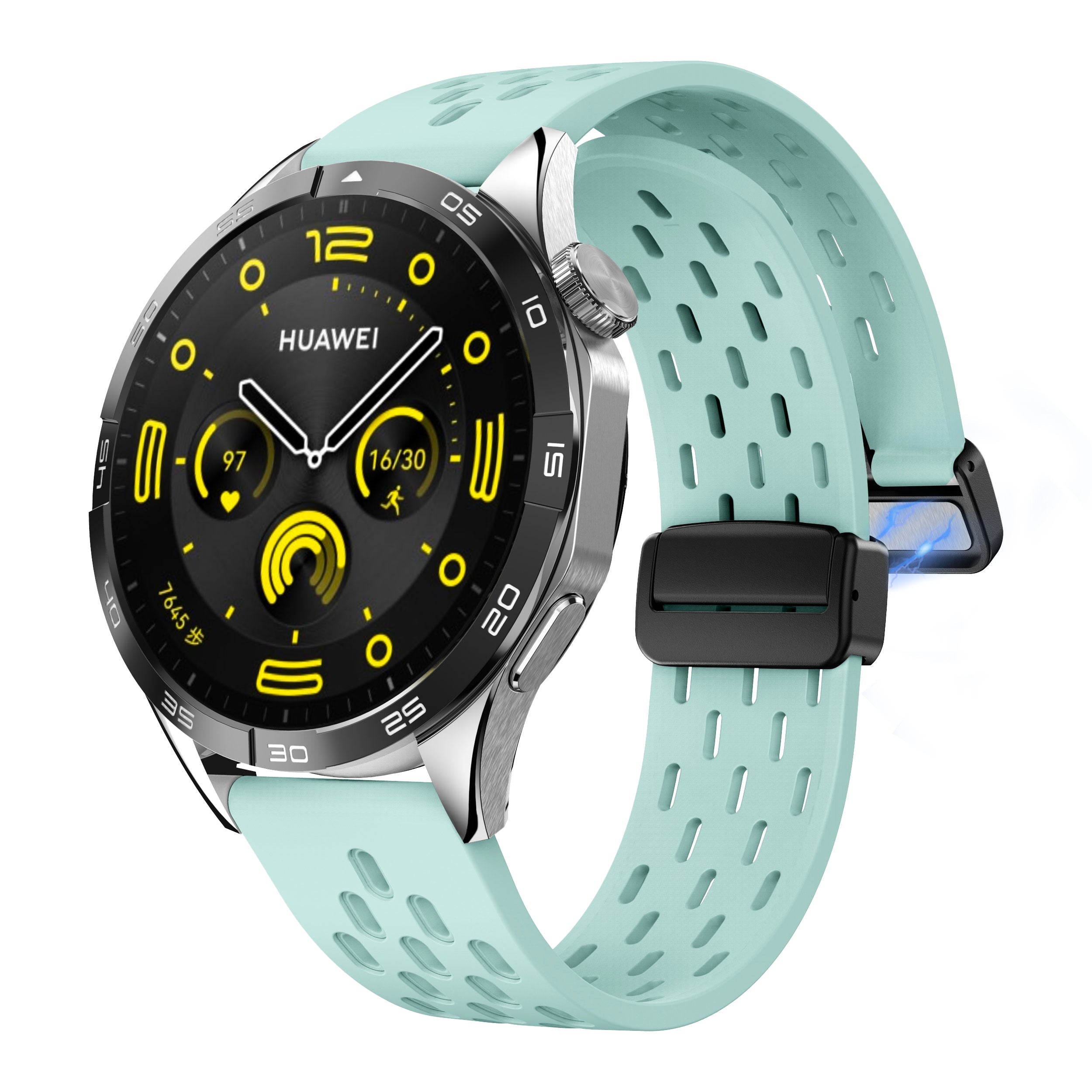 22 mm Quick Release magnetic buckle silicone watch band (LSMM-041)