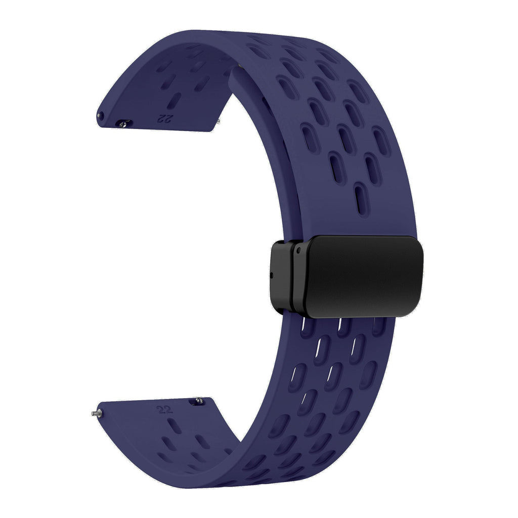 18 mm Quick Release magnetic buckle Silicone watch band (LSMM-041)