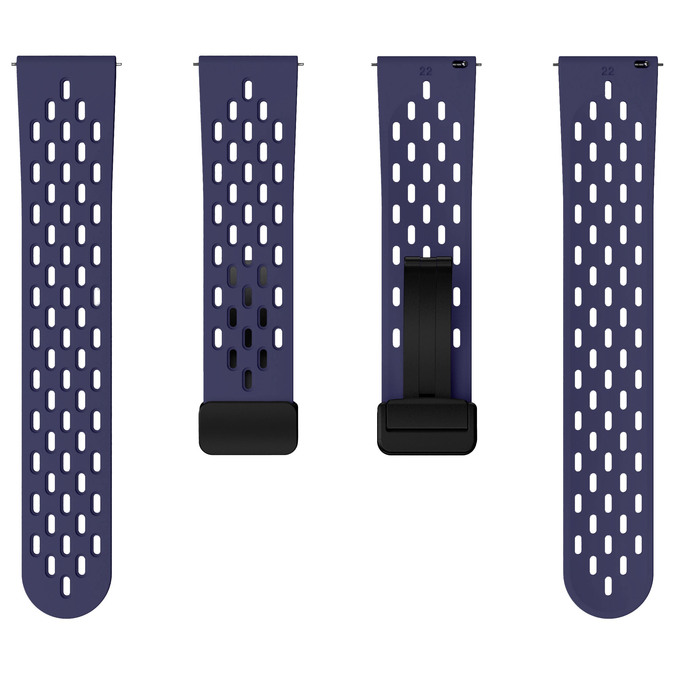 18 mm Quick Release magnetic buckle Silicone watch band (LSMM-041)