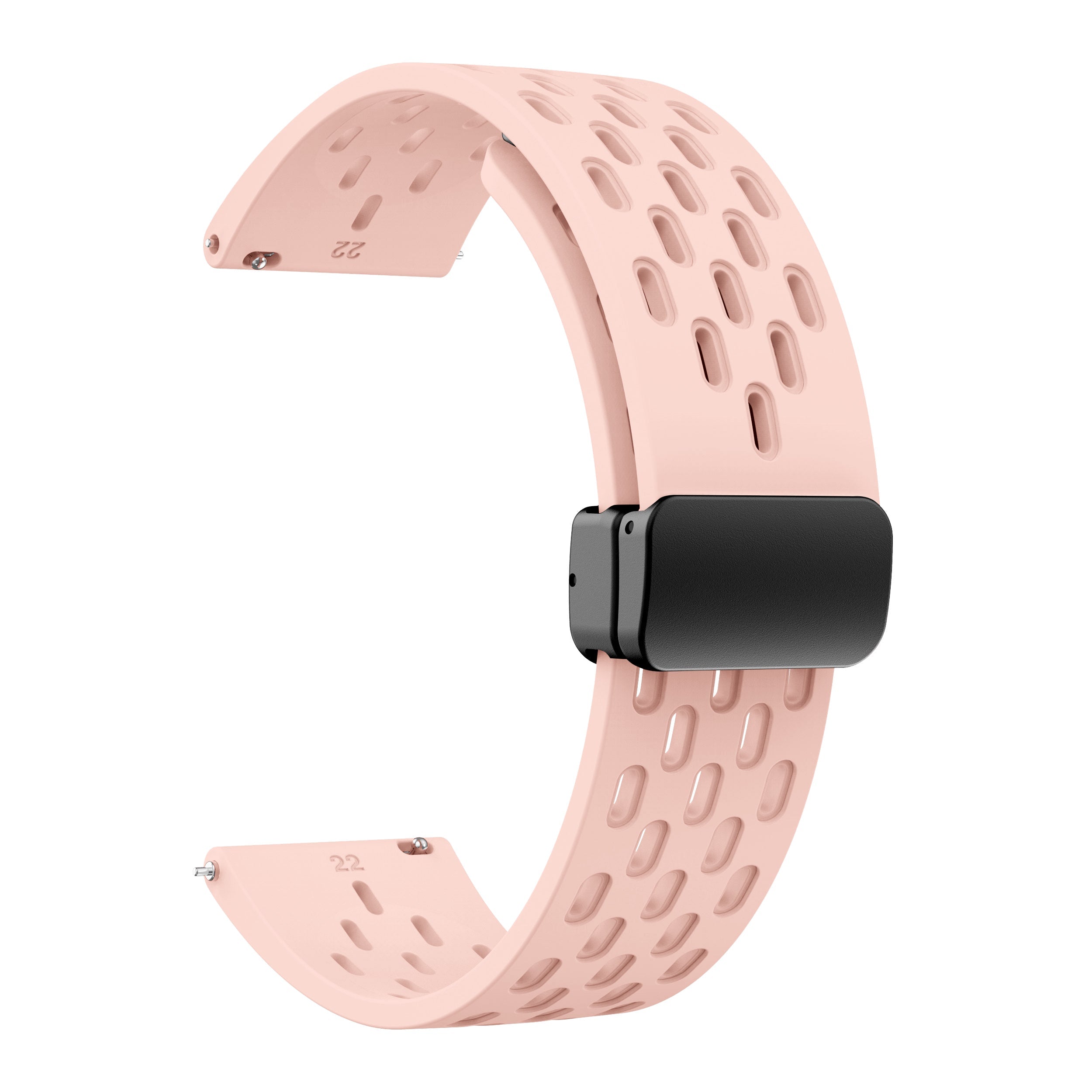 22 mm Quick Release magnetic buckle silicone watch band (LSMM-041)