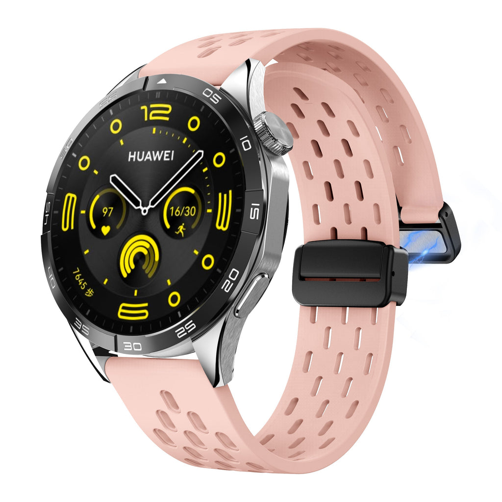 18 mm Quick Release magnetic buckle Silicone watch band (LSMM-041)