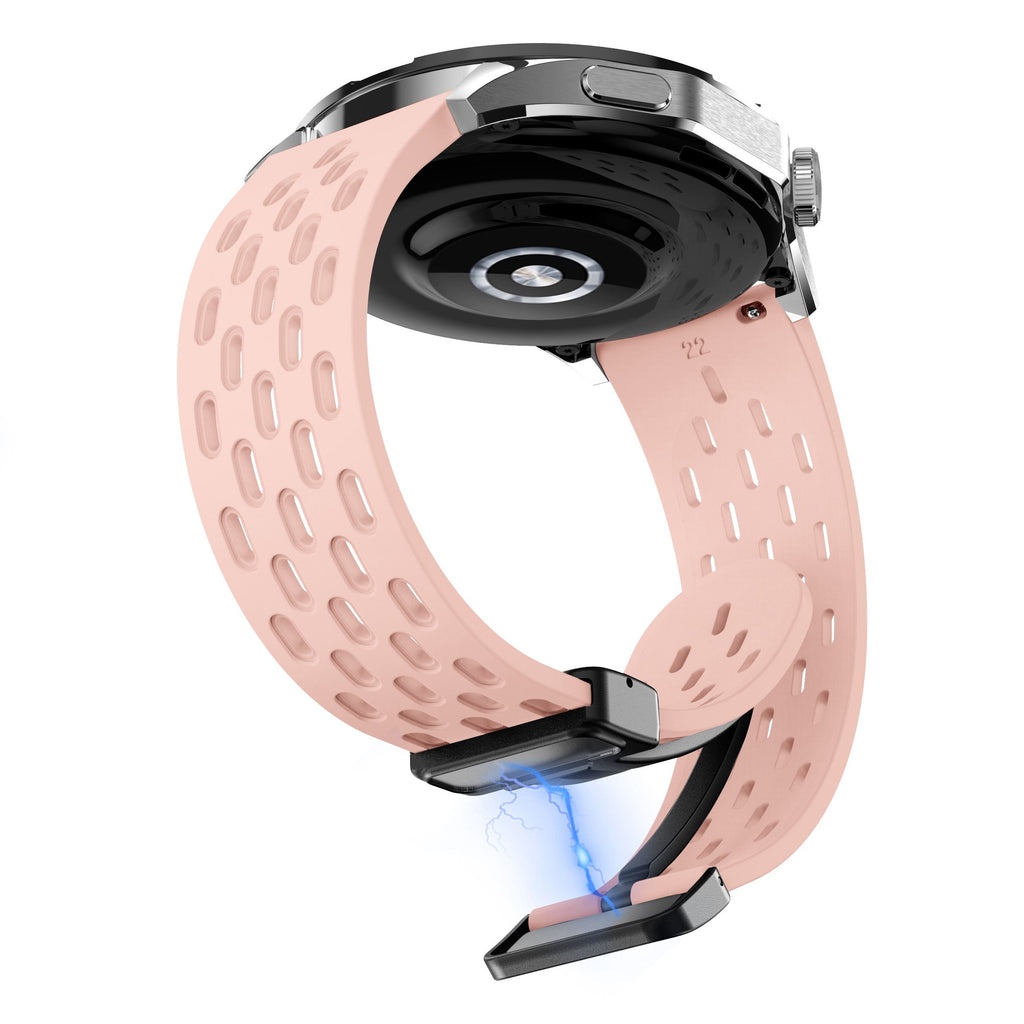 22 mm Quick Release magnetic buckle silicone watch band (LSMM-041)
