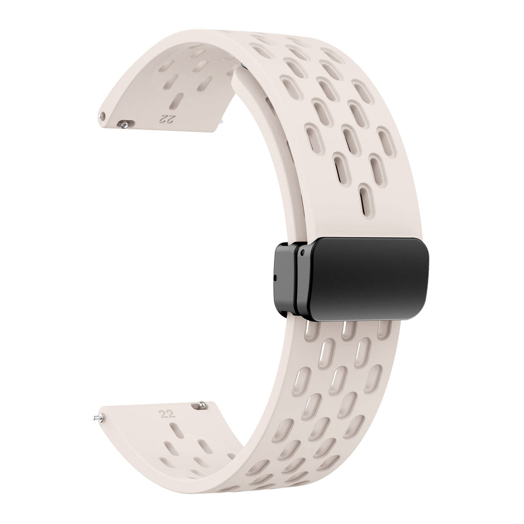 20 mm Quick Release magnetic buckle silicone watch band (LSMM-041)