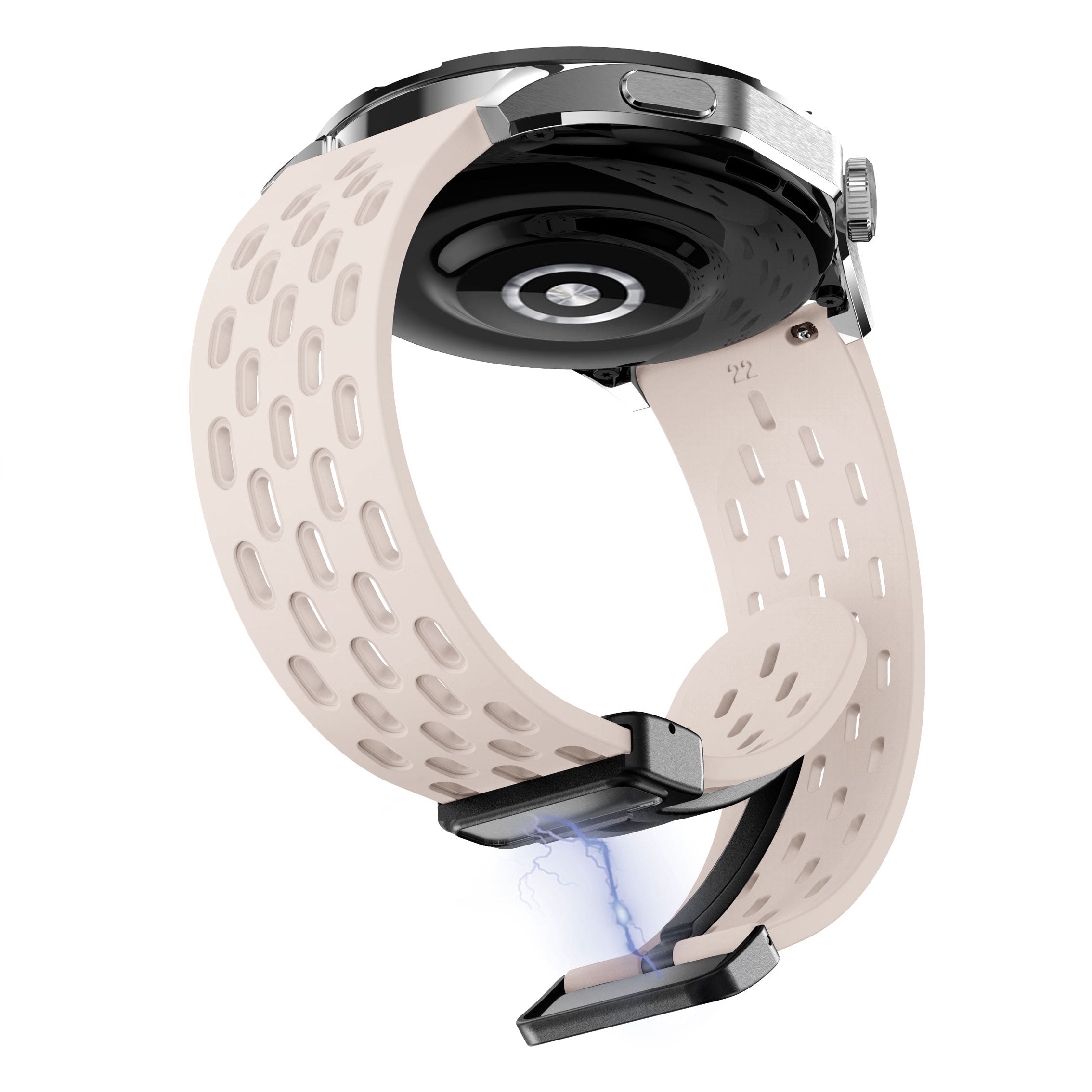18 mm Quick Release magnetic buckle Silicone watch band (LSMM-041)