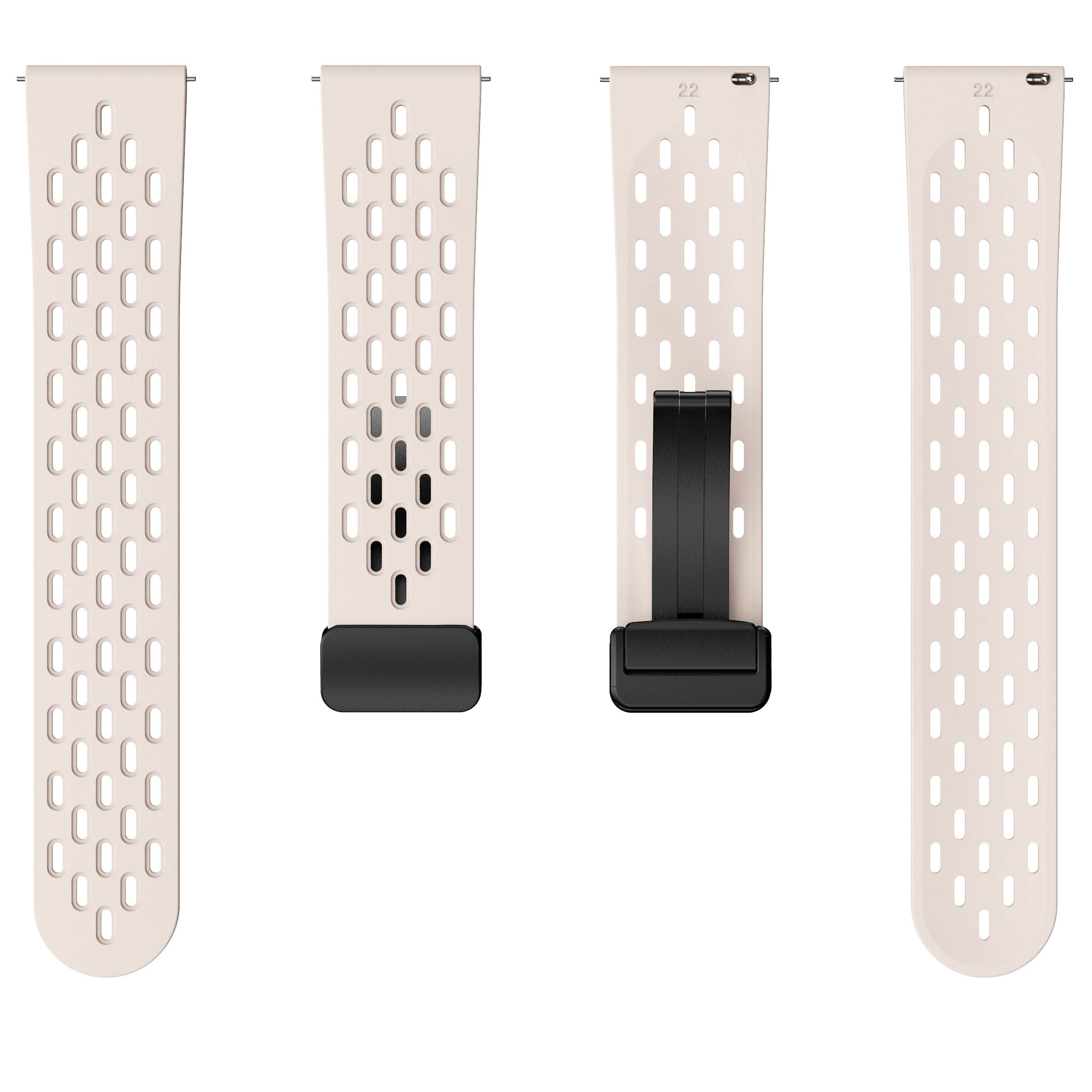 20 mm Quick Release magnetic buckle silicone watch band (LSMM-041)