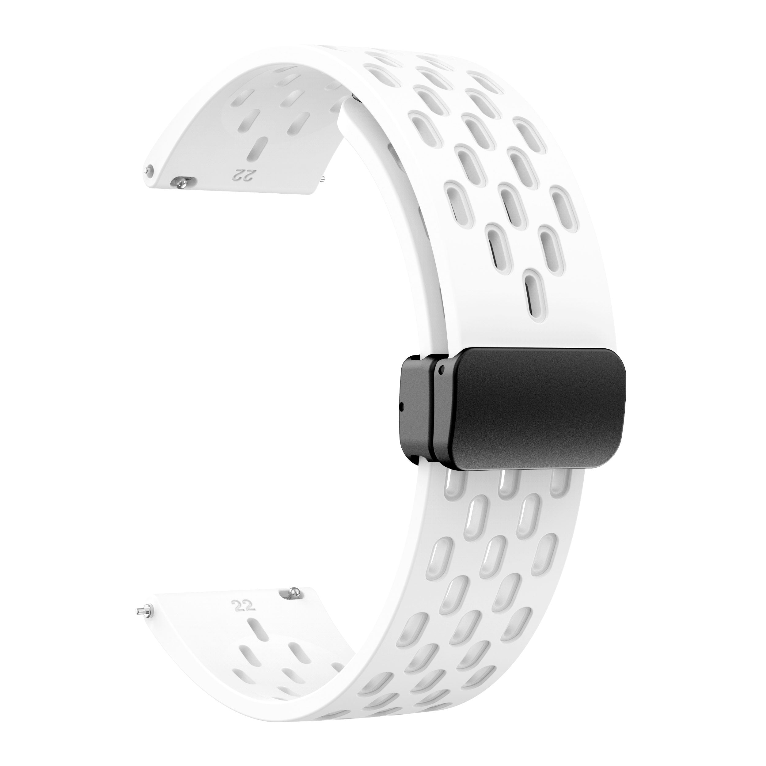 20 mm Quick Release magnetic buckle silicone watch band (LSMM-041)