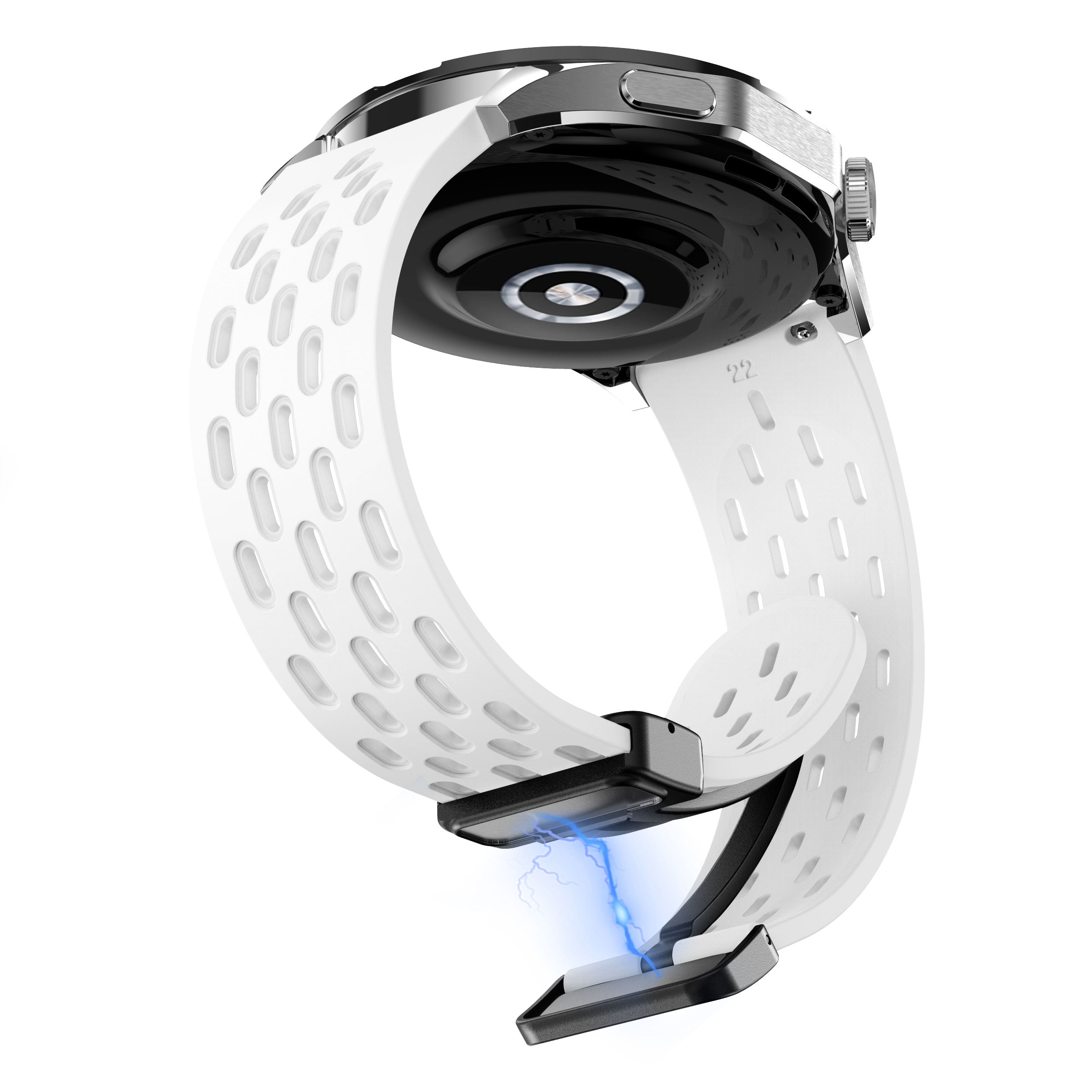 20 mm Quick Release magnetic buckle silicone watch band (LSMM-041)