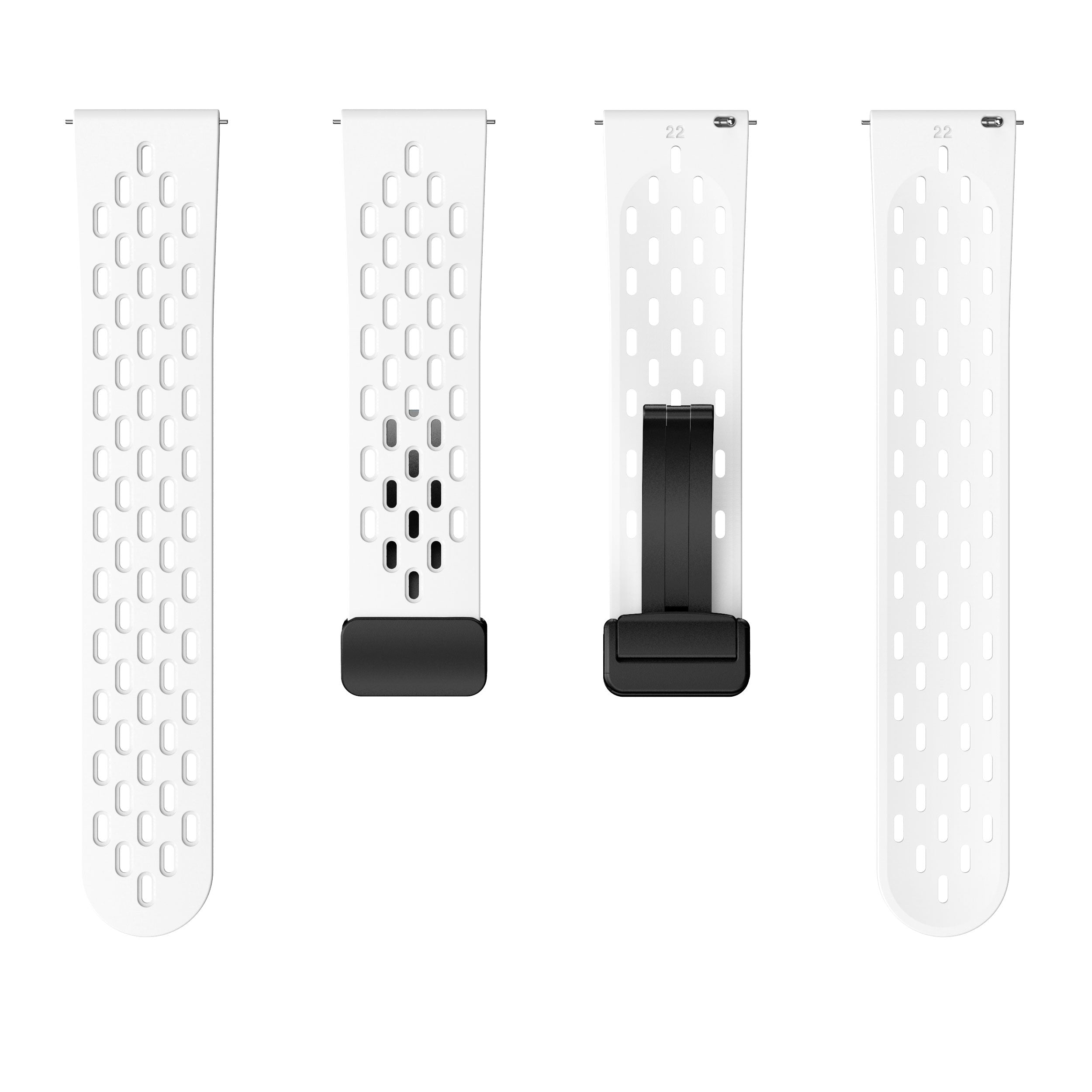 22 mm Quick Release magnetic buckle silicone watch band (LSMM-041)