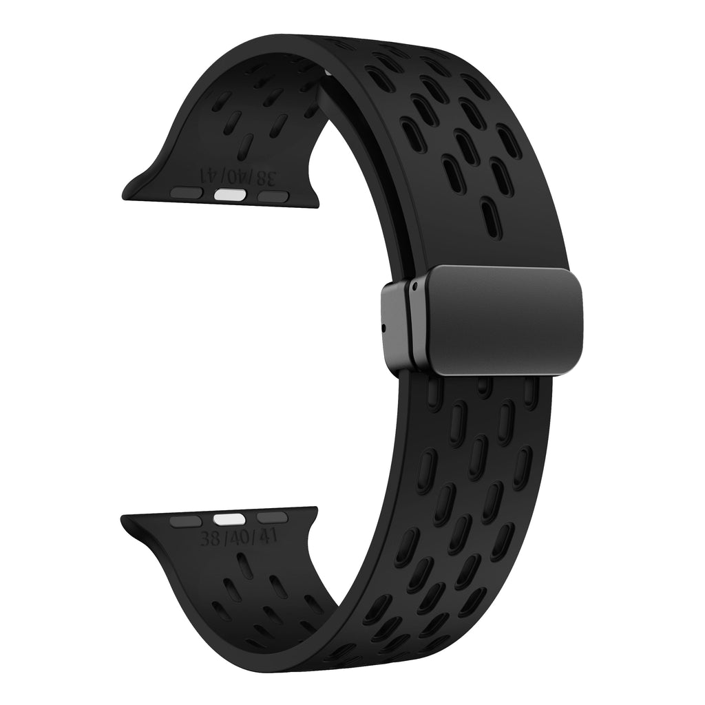 Apple Watch Silicone Mesh Magnetic Buckle Watch Strap (LSMM-057)