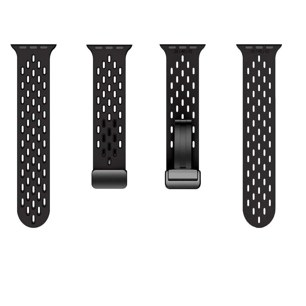 Apple Watch Silicone Mesh Magnetic Buckle Watch Strap (LSMM-057)