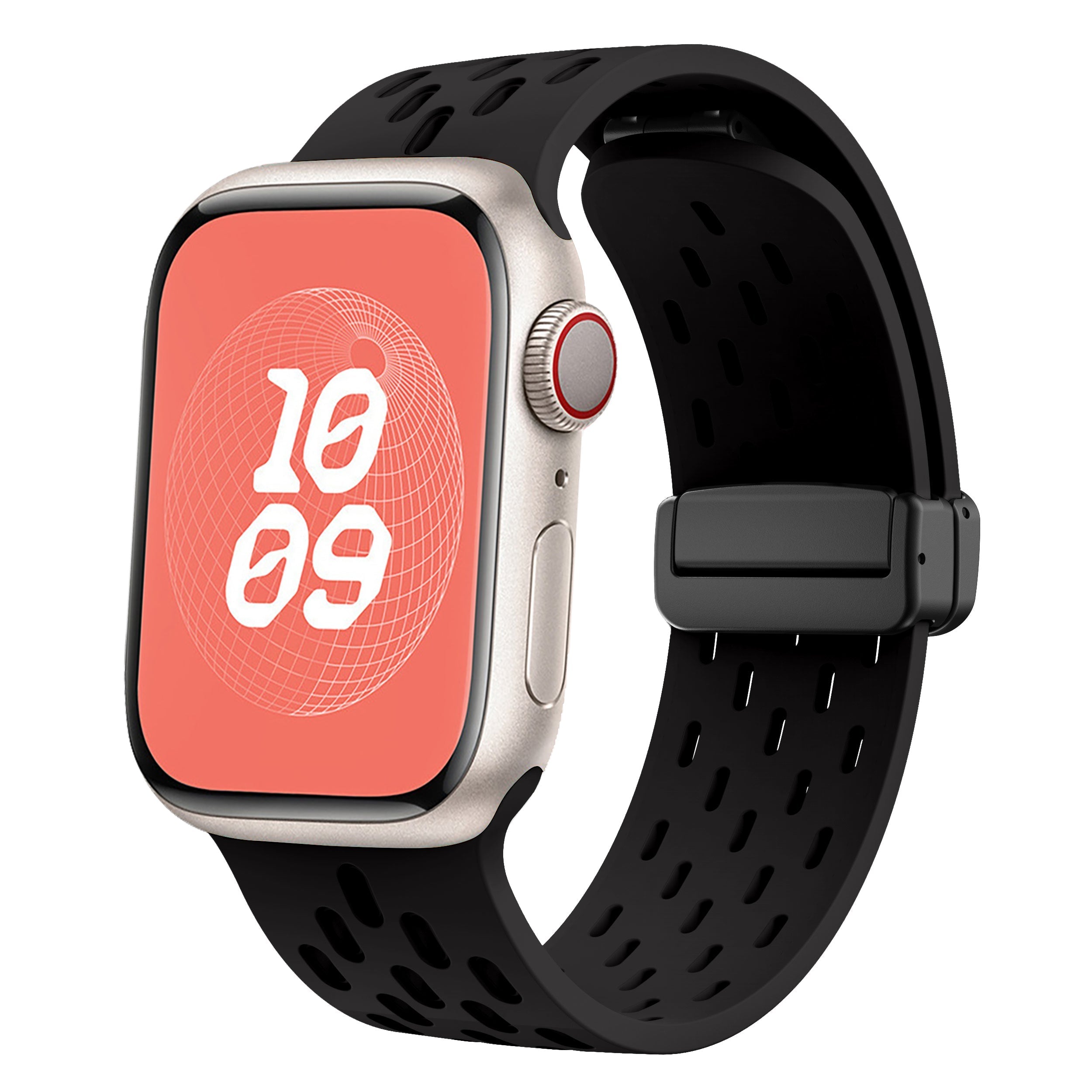 Apple Watch Silicone Mesh Magnetic Buckle Watch Strap (LSMM-057)