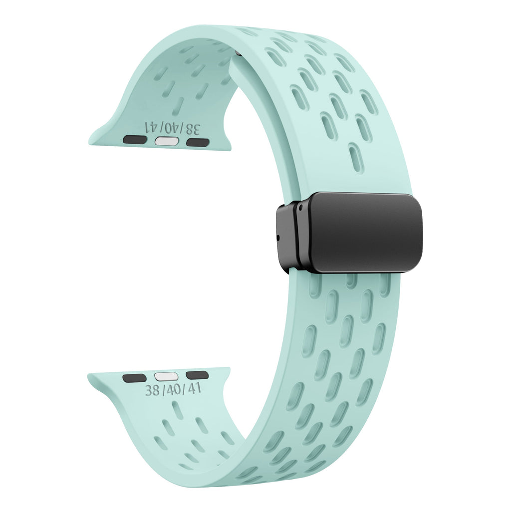 Apple Watch Silicone Mesh Magnetic Buckle Watch Strap (LSMM-057)