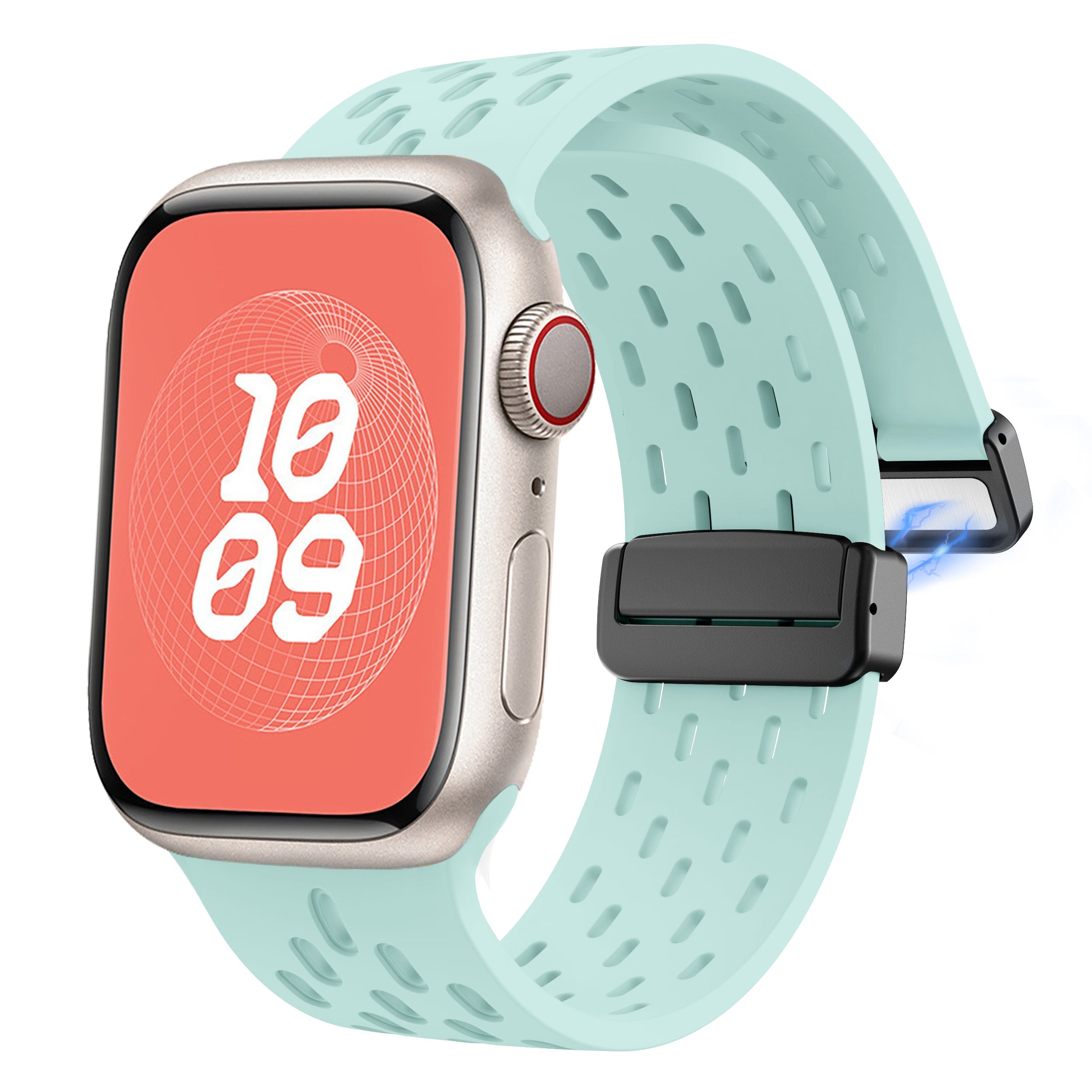 Apple Watch Silicone Mesh Magnetic Buckle Watch Strap (LSMM-057)