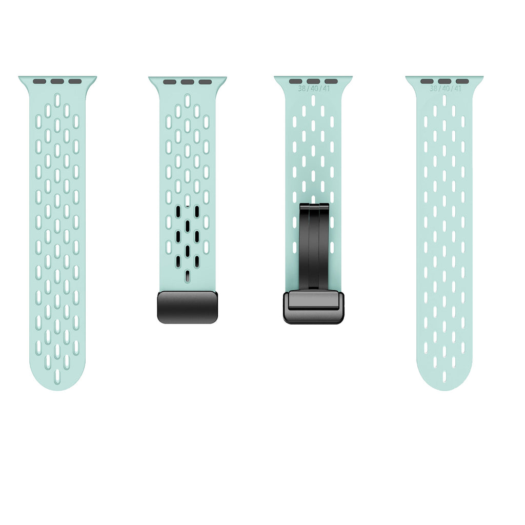 Apple Watch Silicone Mesh Magnetic Buckle Watch Strap (LSMM-057)