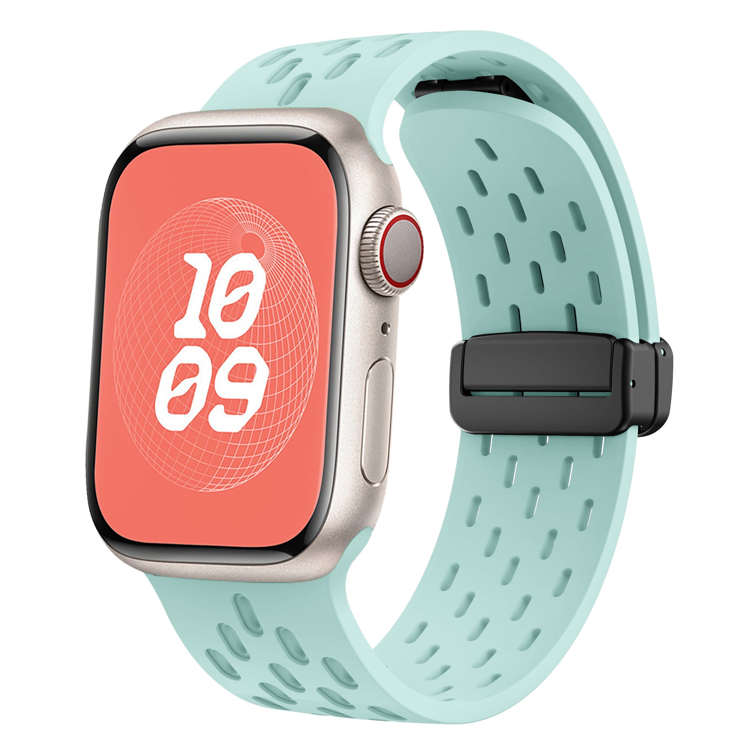 Apple Watch Silicone Mesh Magnetic Buckle Watch Strap (LSMM-057)