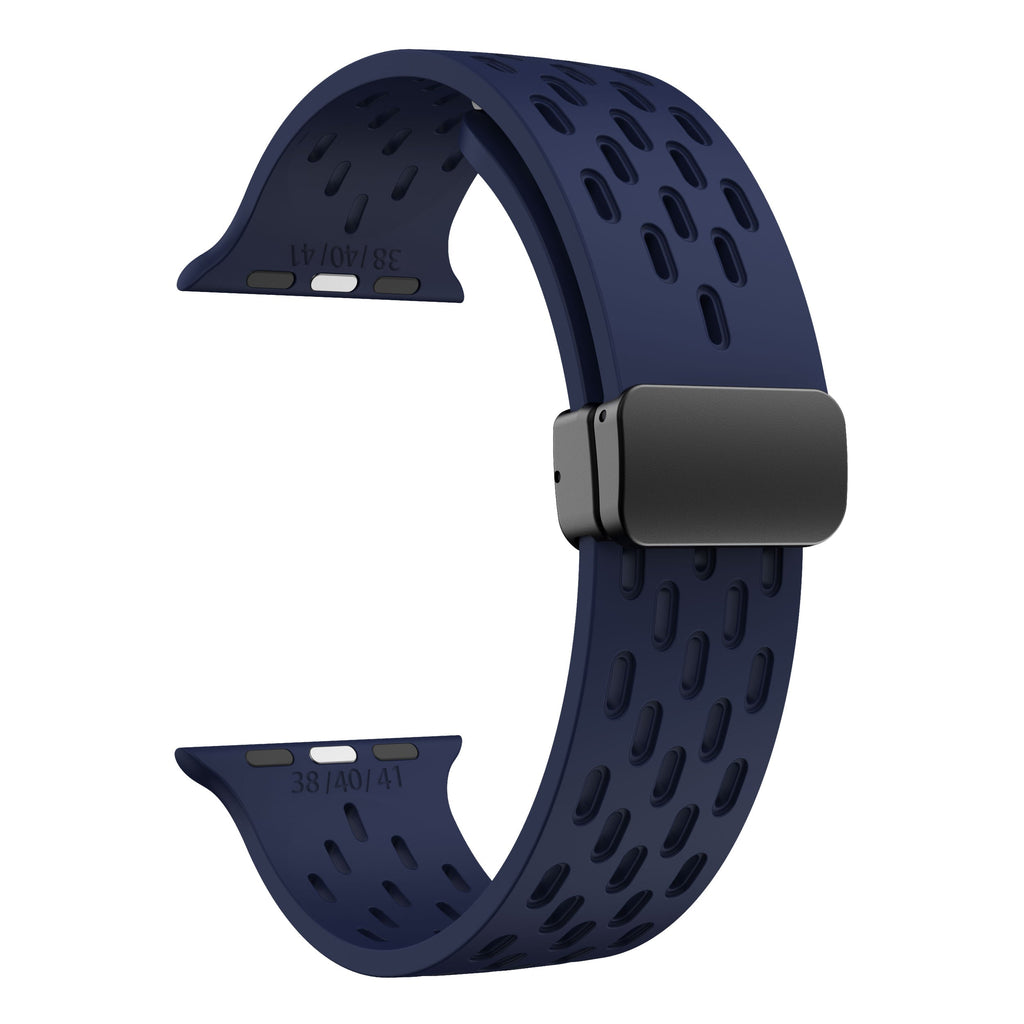 Apple Watch Silicone Mesh Magnetic Buckle Watch Strap (LSMM-057)