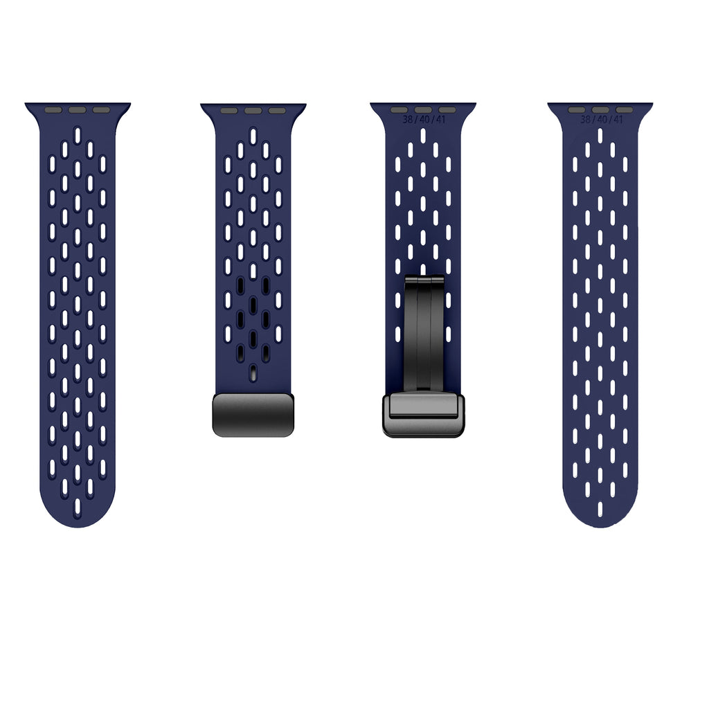 Apple Watch Silicone Mesh Magnetic Buckle Watch Strap (LSMM-057)