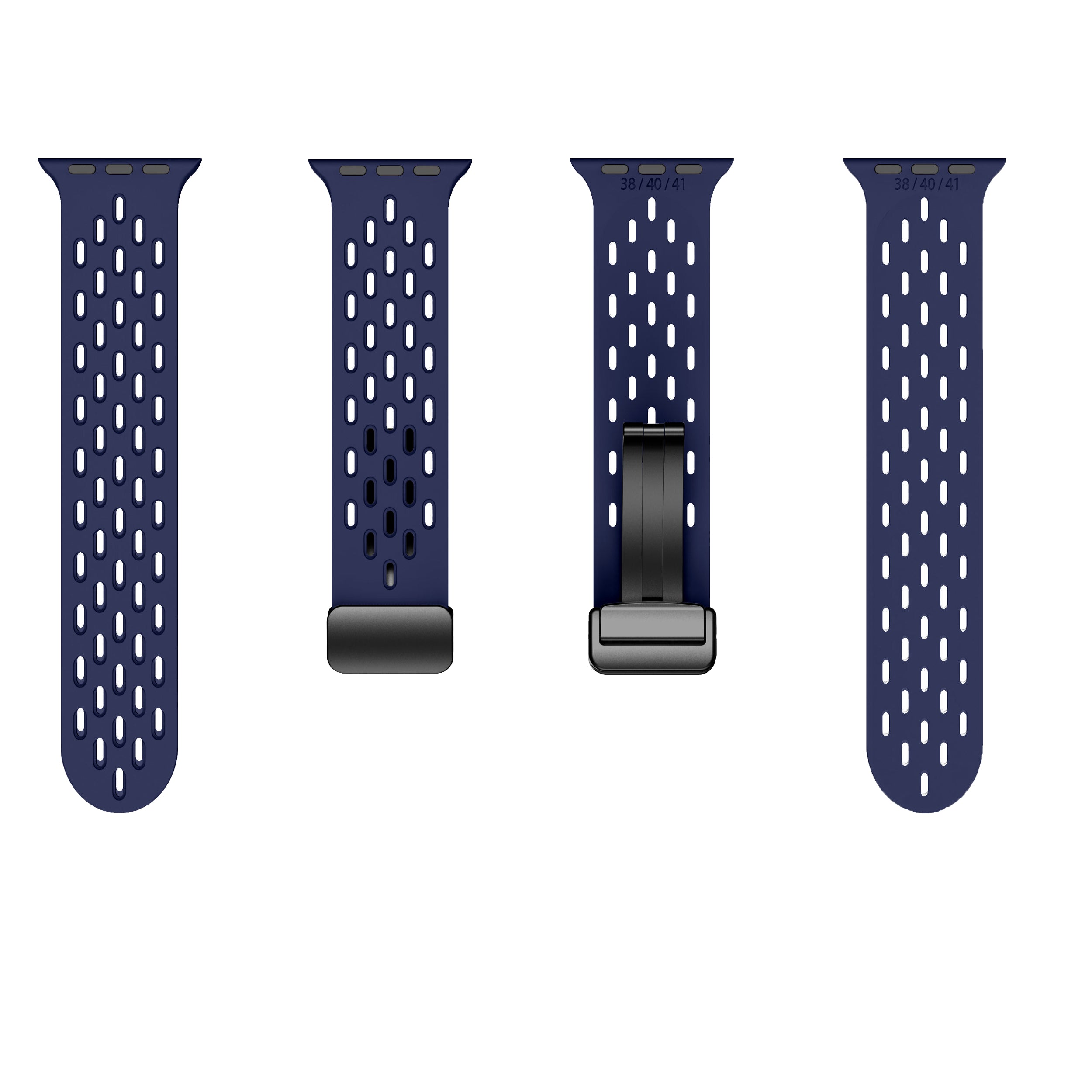 Apple Watch Silicone Mesh Magnetic Buckle Watch Strap (LSMM-057)