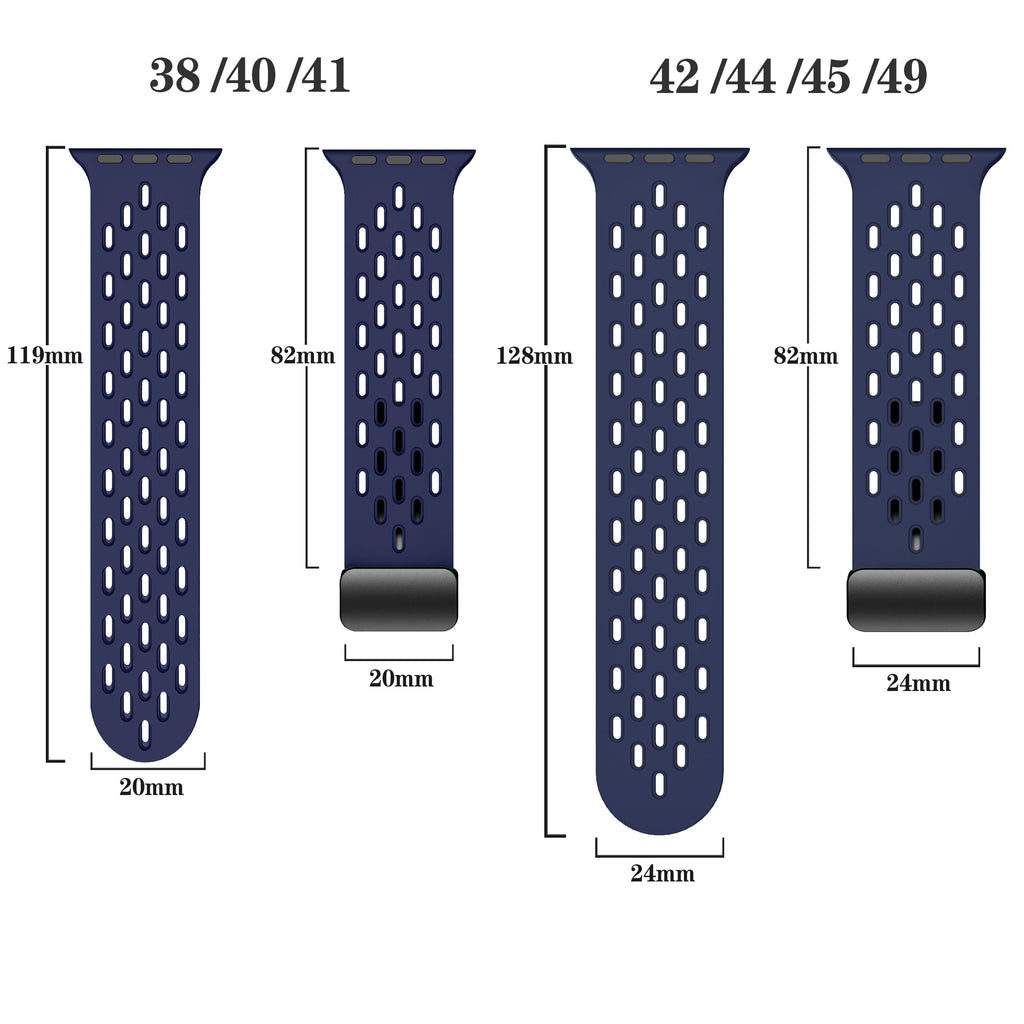 Apple Watch Silicone Mesh Magnetic Buckle Watch Strap (LSMM-057)