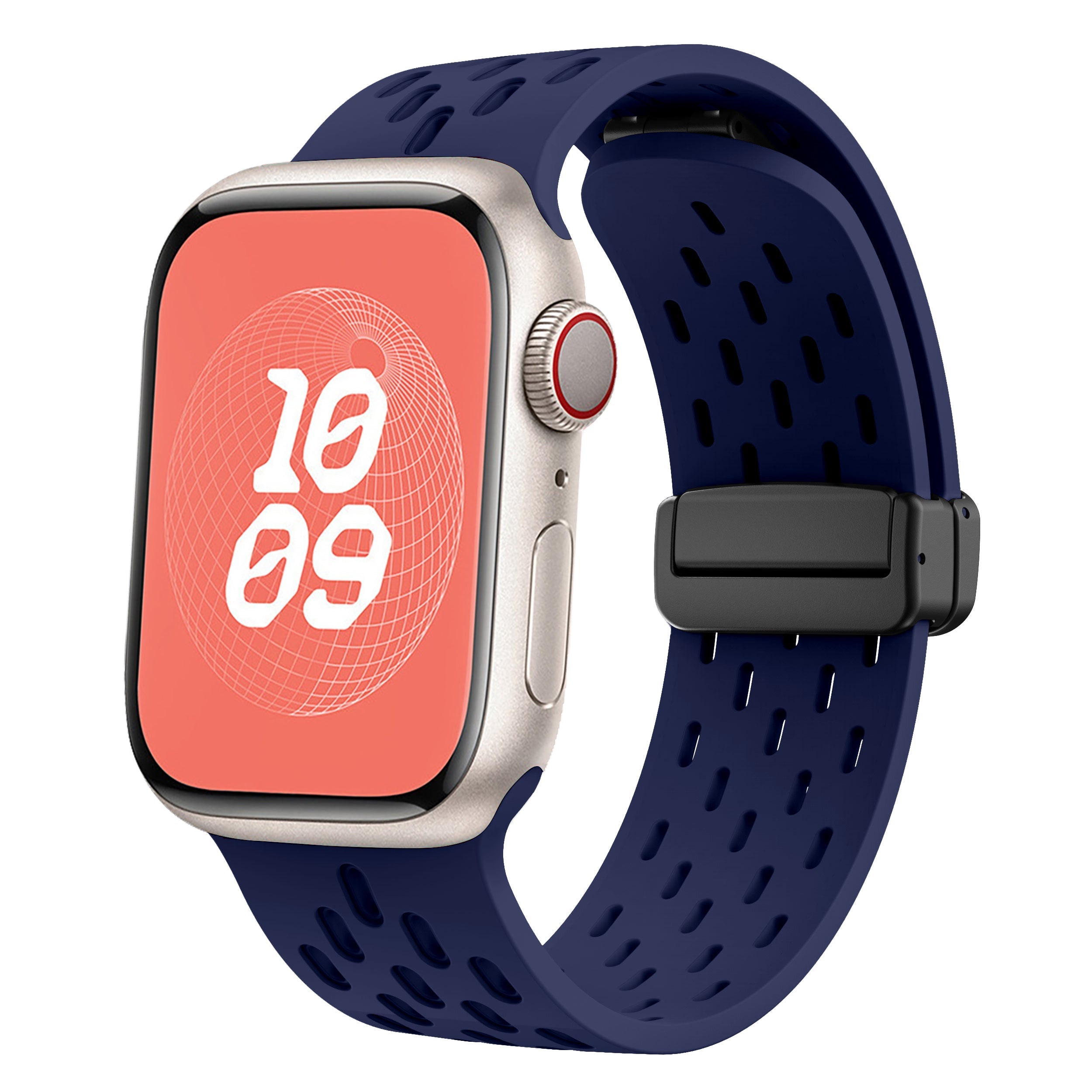 Apple Watch Silicone Mesh Magnetic Buckle Watch Strap (LSMM-057)