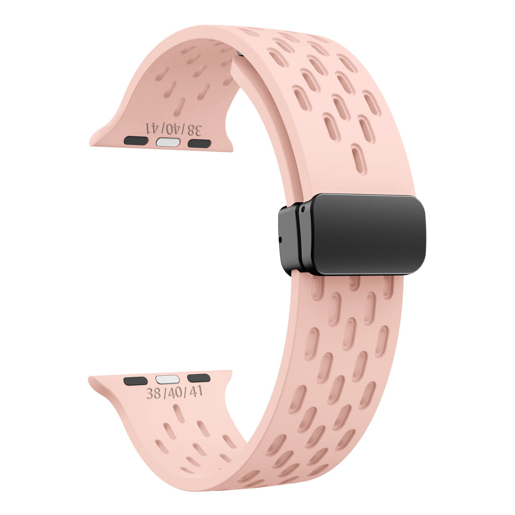 Apple Watch Silicone Mesh Magnetic Buckle Watch Strap (LSMM-057)