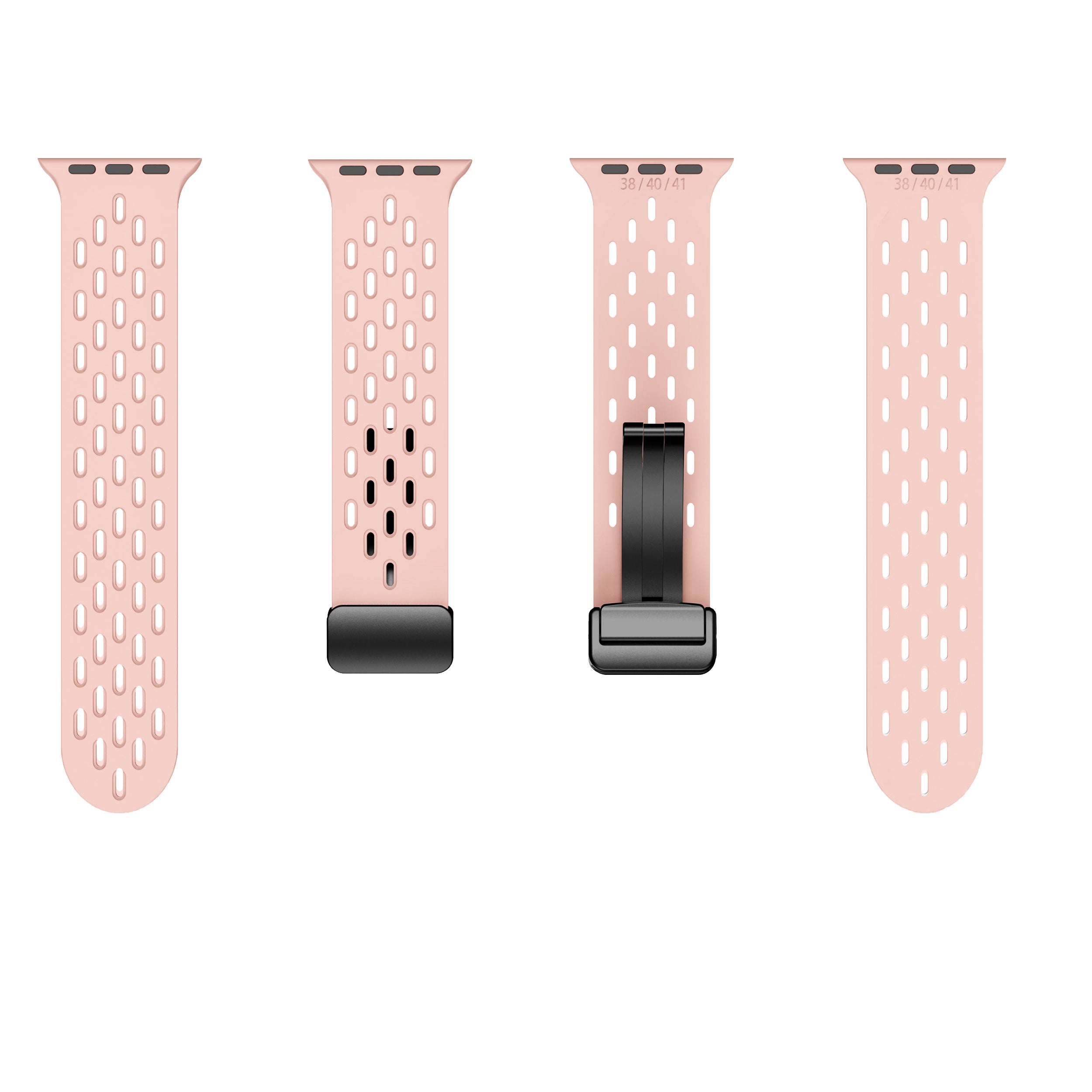 Apple Watch Silicone Mesh Magnetic Buckle Watch Strap (LSMM-057)