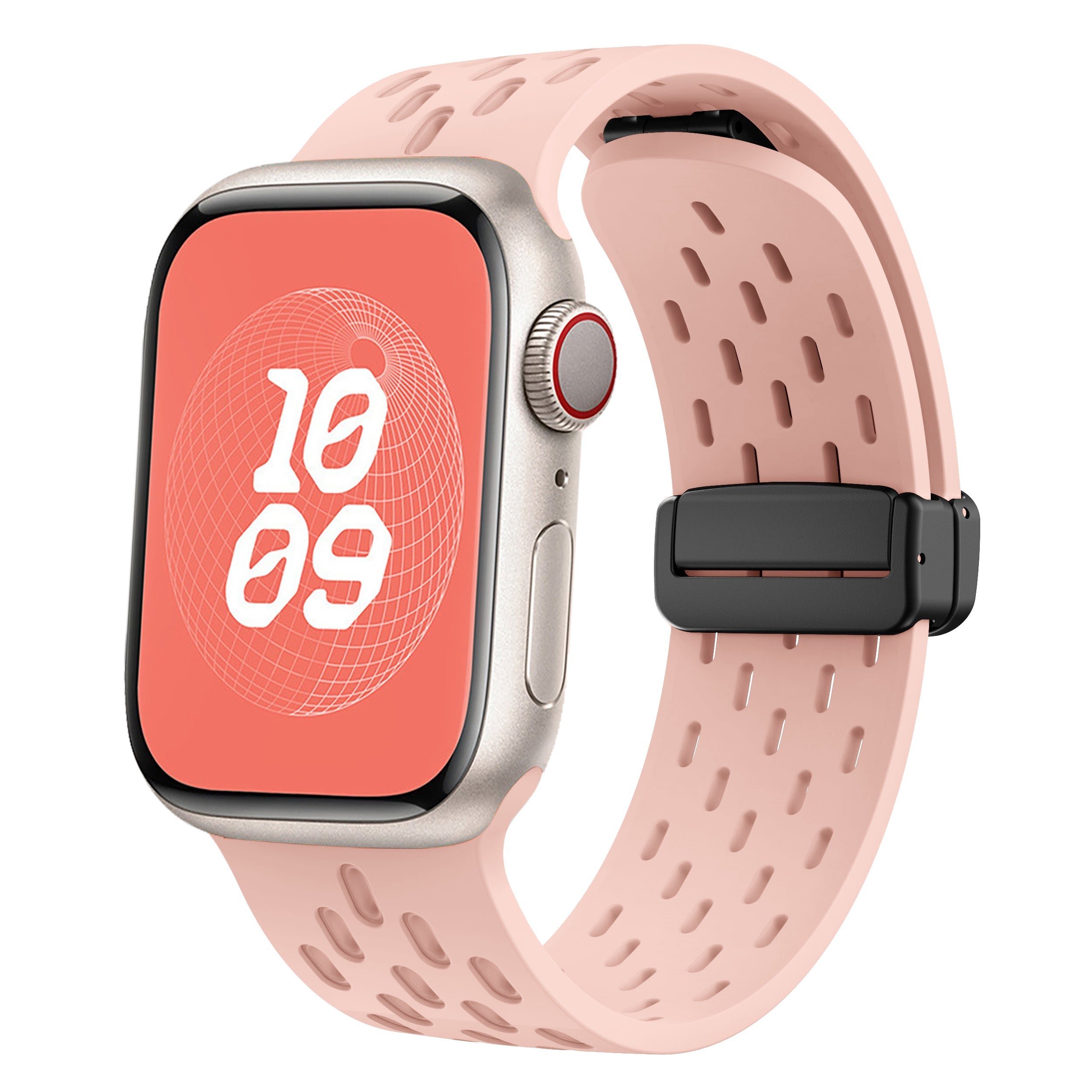 Apple Watch Silicone Mesh Magnetic Buckle Watch Strap (LSMM-057)