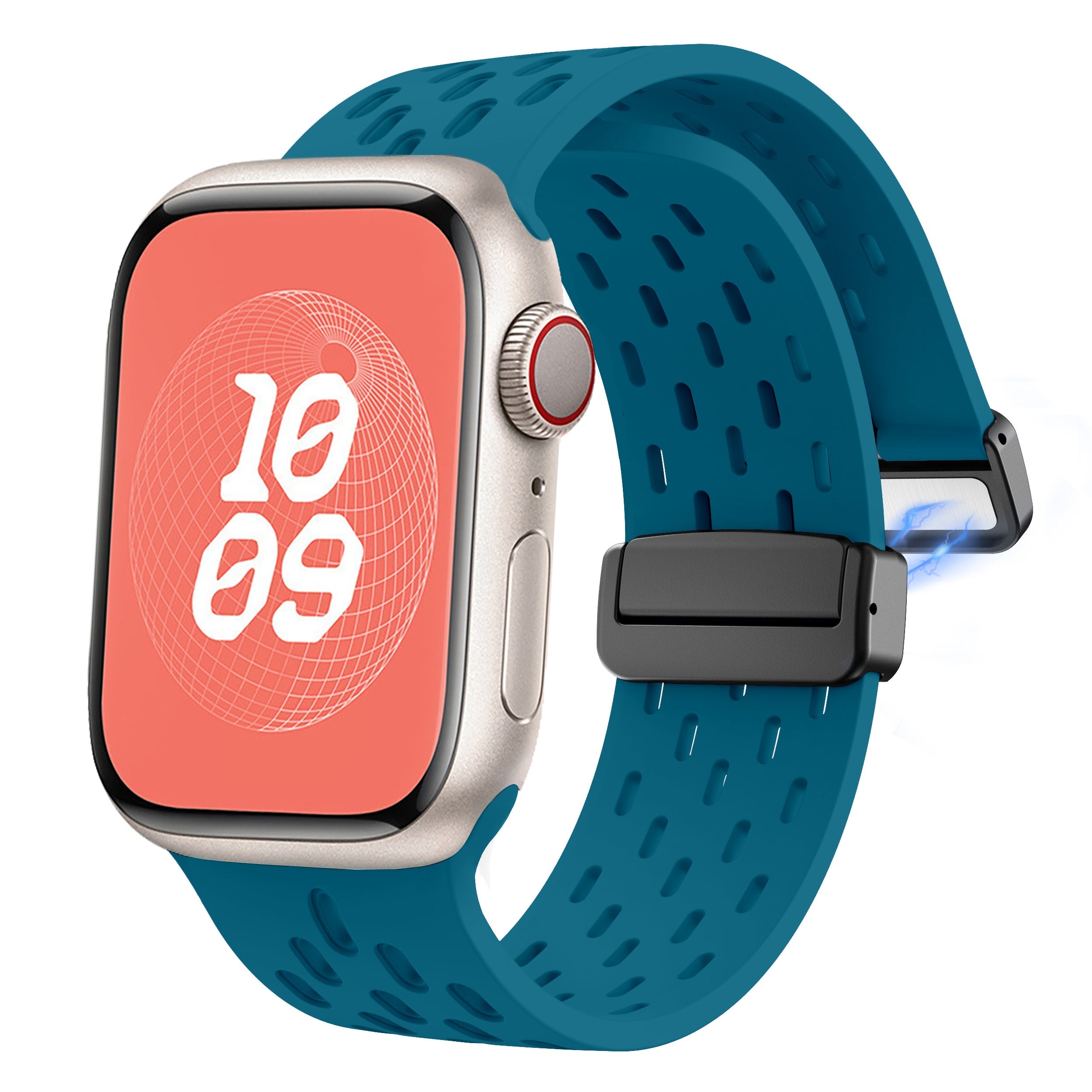 Apple Watch Silicone Mesh Magnetic Buckle Watch Strap (LSMM-057)