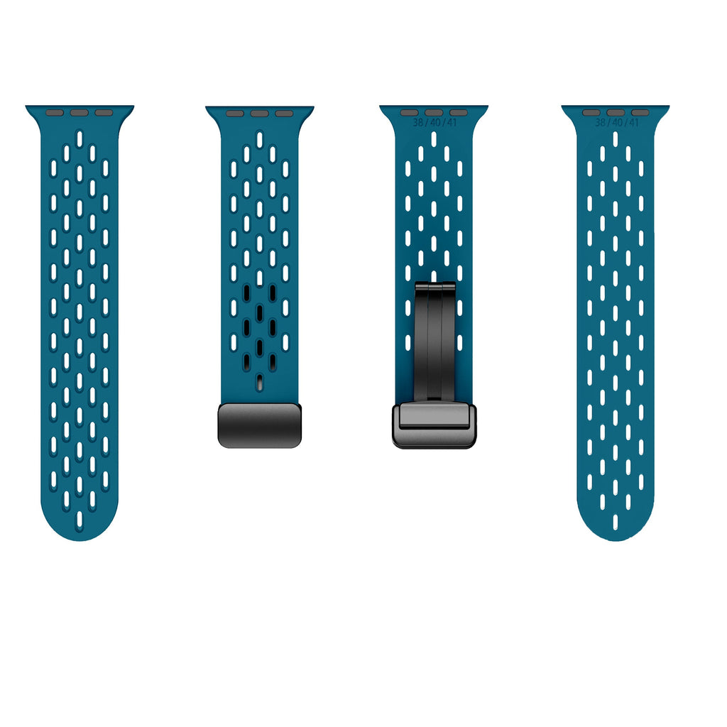 Apple Watch Silicone Mesh Magnetic Buckle Watch Strap (LSMM-057)