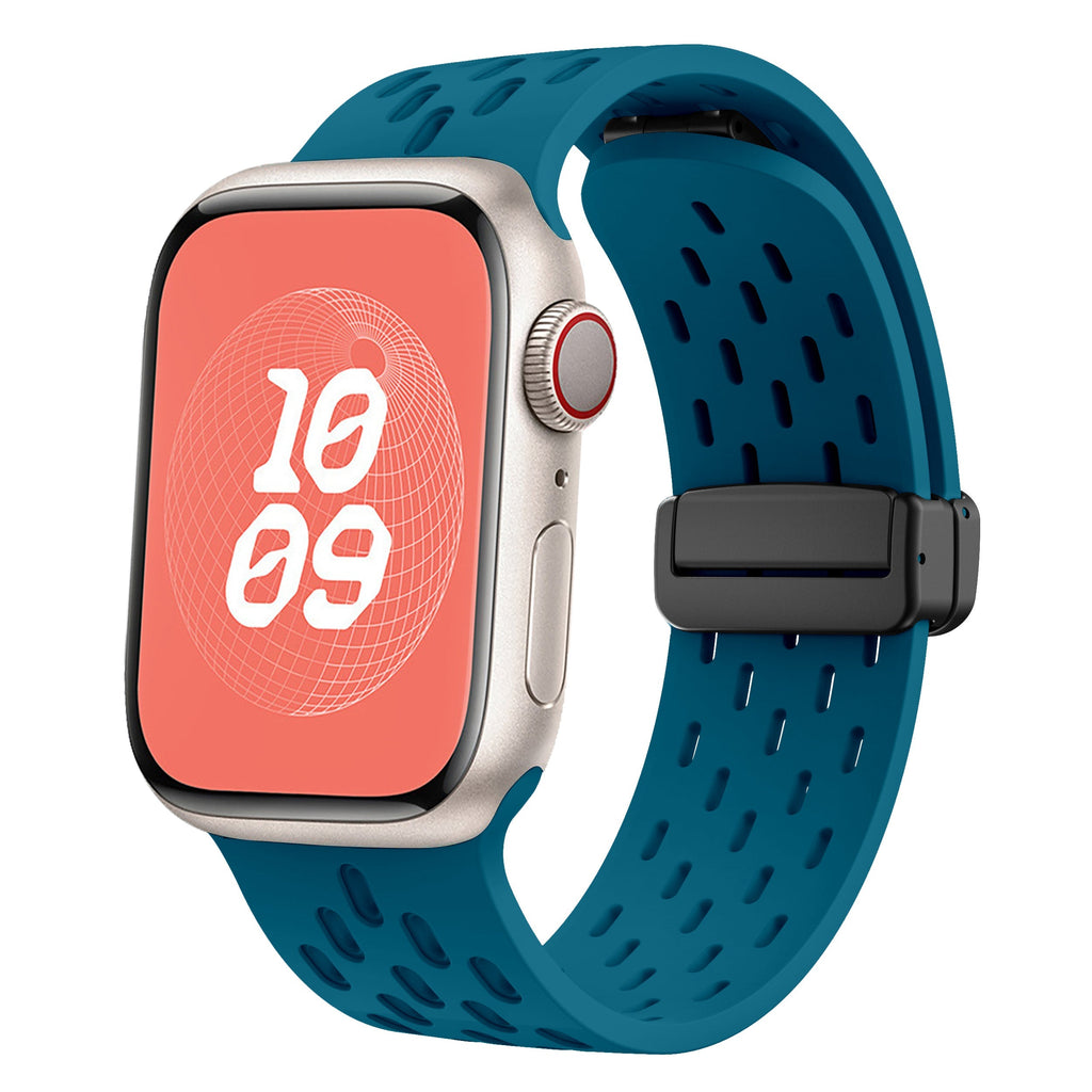 Apple Watch Silicone Mesh Magnetic Buckle Watch Strap (LSMM-057)