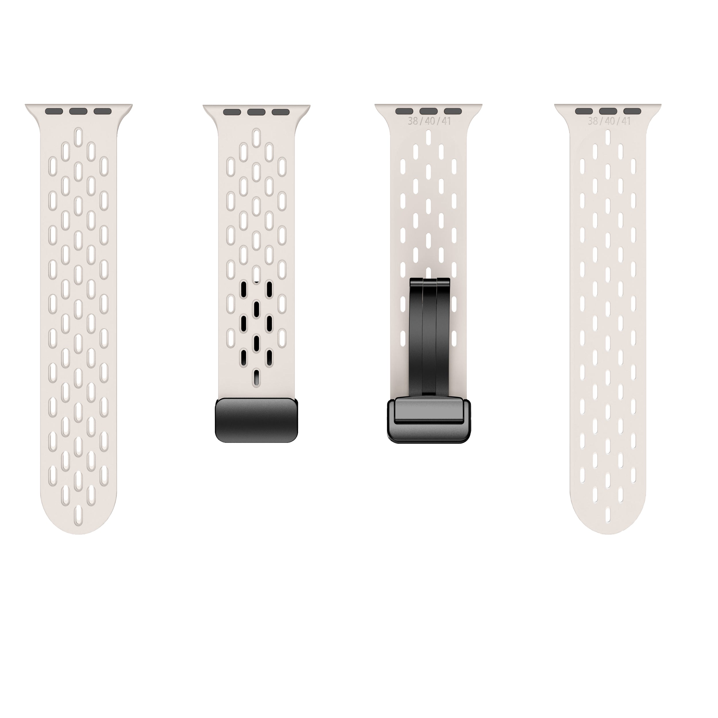 Apple Watch Silicone Mesh Magnetic Buckle Watch Strap (LSMM-057)