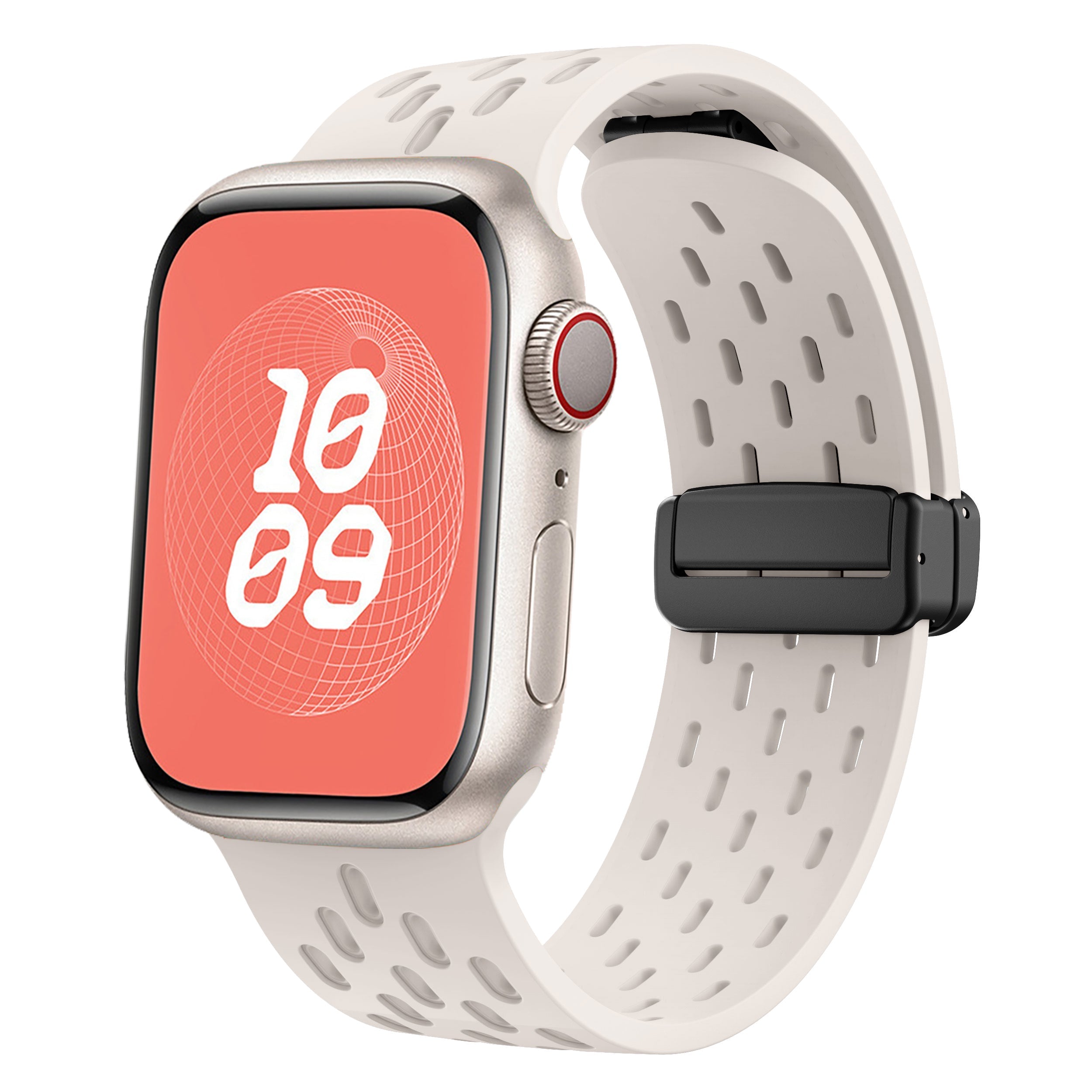 Apple Watch Silicone Mesh Magnetic Buckle Watch Strap (LSMM-057)