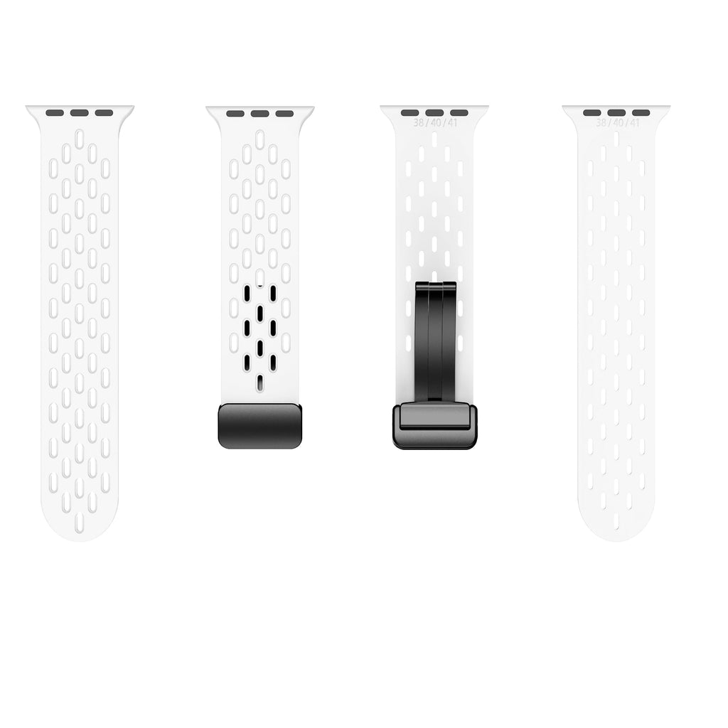 Apple Watch Silicone Mesh Magnetic Buckle Watch Strap (LSMM-057)