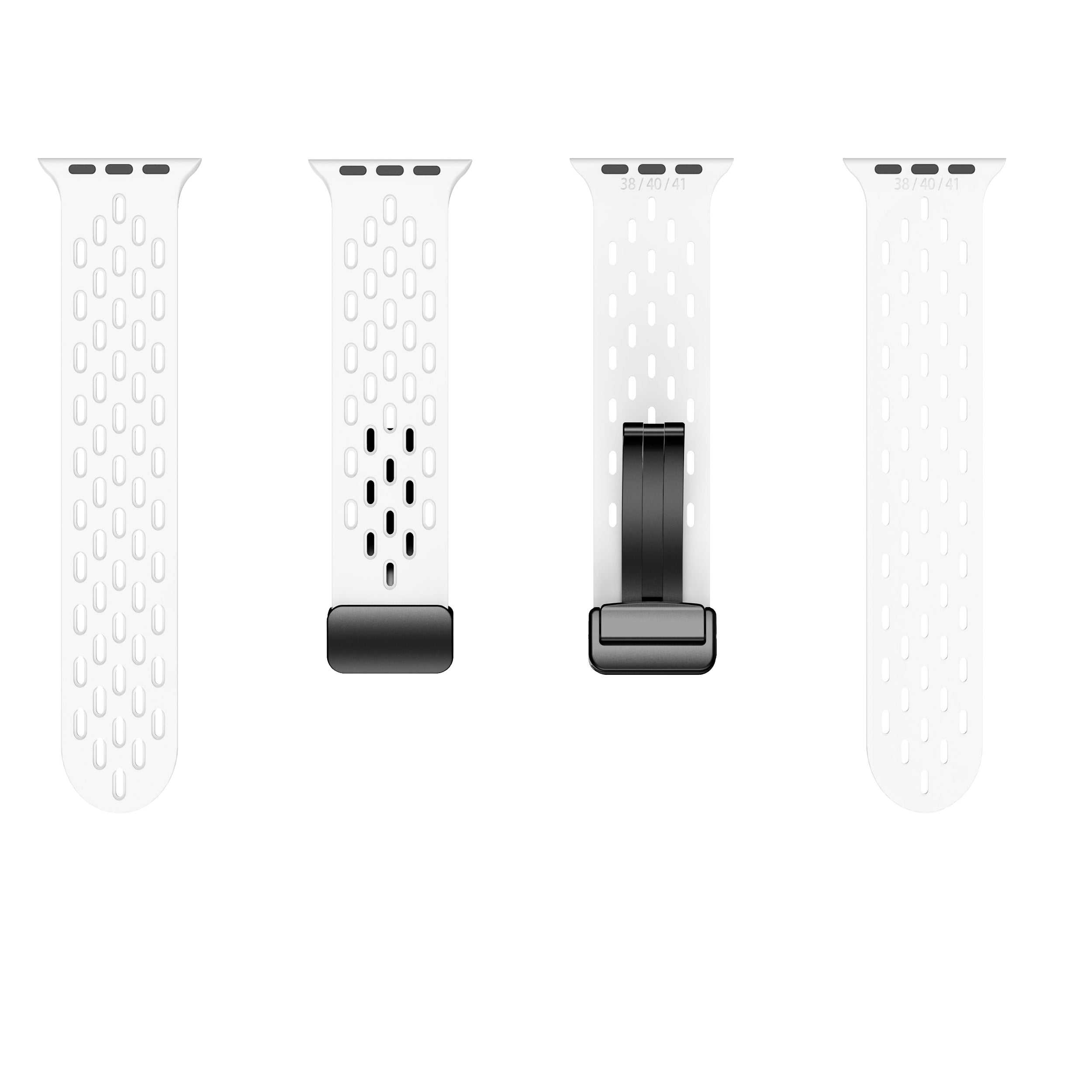 Apple Watch Silicone Mesh Magnetic Buckle Watch Strap (LSMM-057)